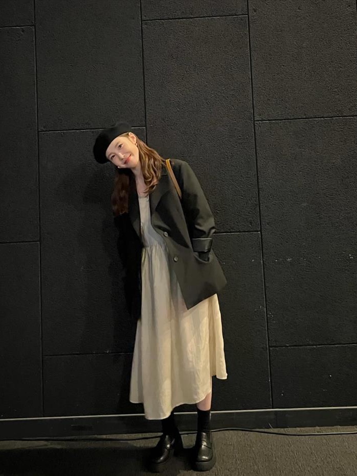 Zara x Ader Error Oversized Wool Blazer Dark Grey, Homme Plisse Issey Miyake Basics Jacket Black 착용 스타일 - 2