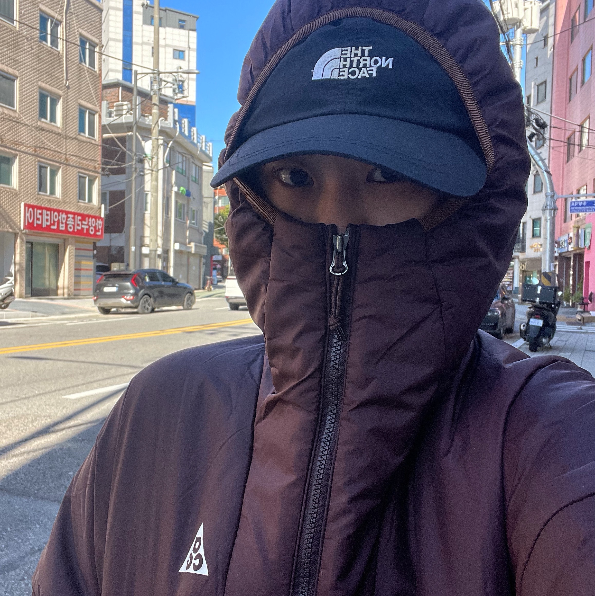 (W) Nike ACG Therma-Fit ADV Rope De Dope Full Zip Jacket Brown Basalt - Asia 착용 스타일
