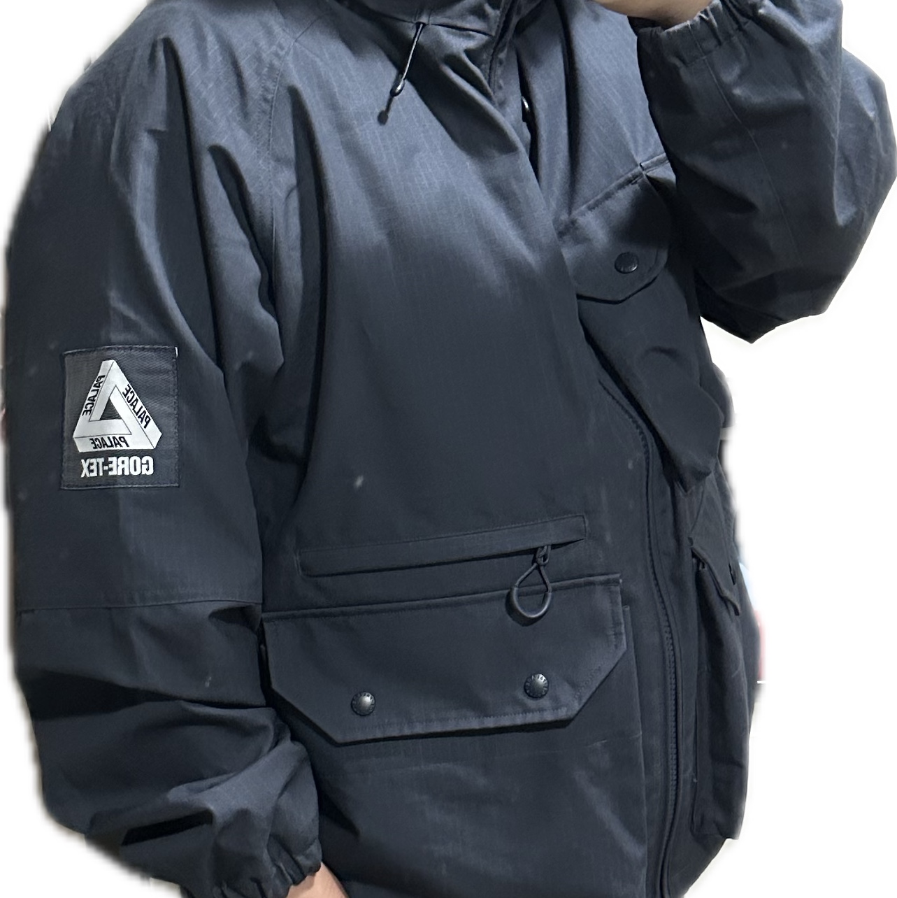 Palace Gore-Tex Cotton RS Jacket Navy - 23FW 착용 스타일