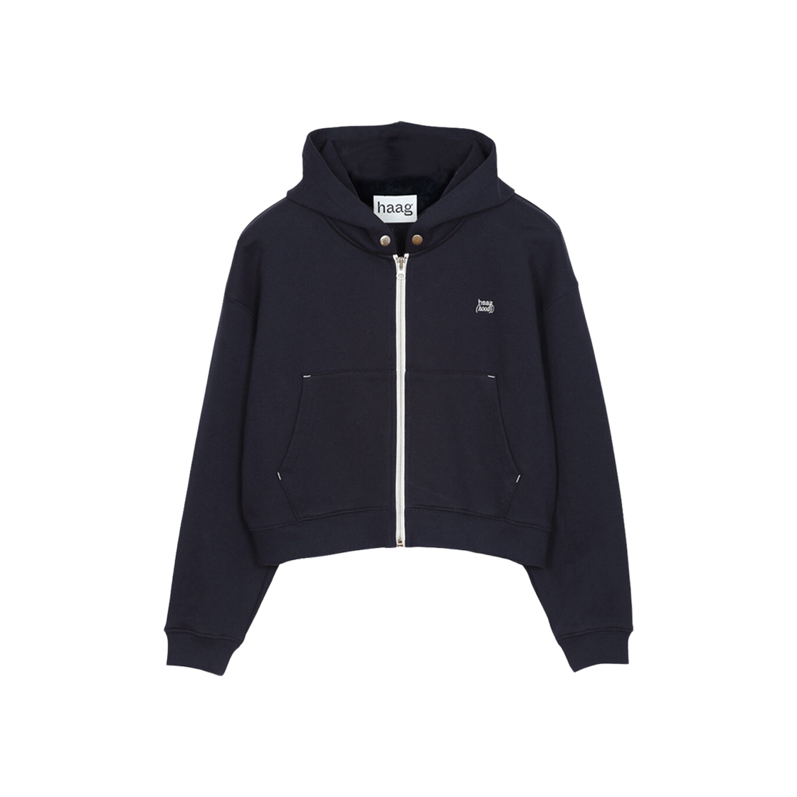 (W) Haag A Zip-Up Hoody Navy 상세 이미지 1