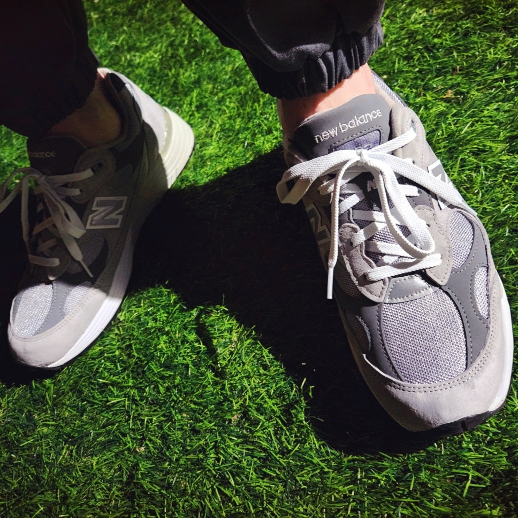 New Balance 992 Made in USA Grey - D Standard 착용 스타일 - 4