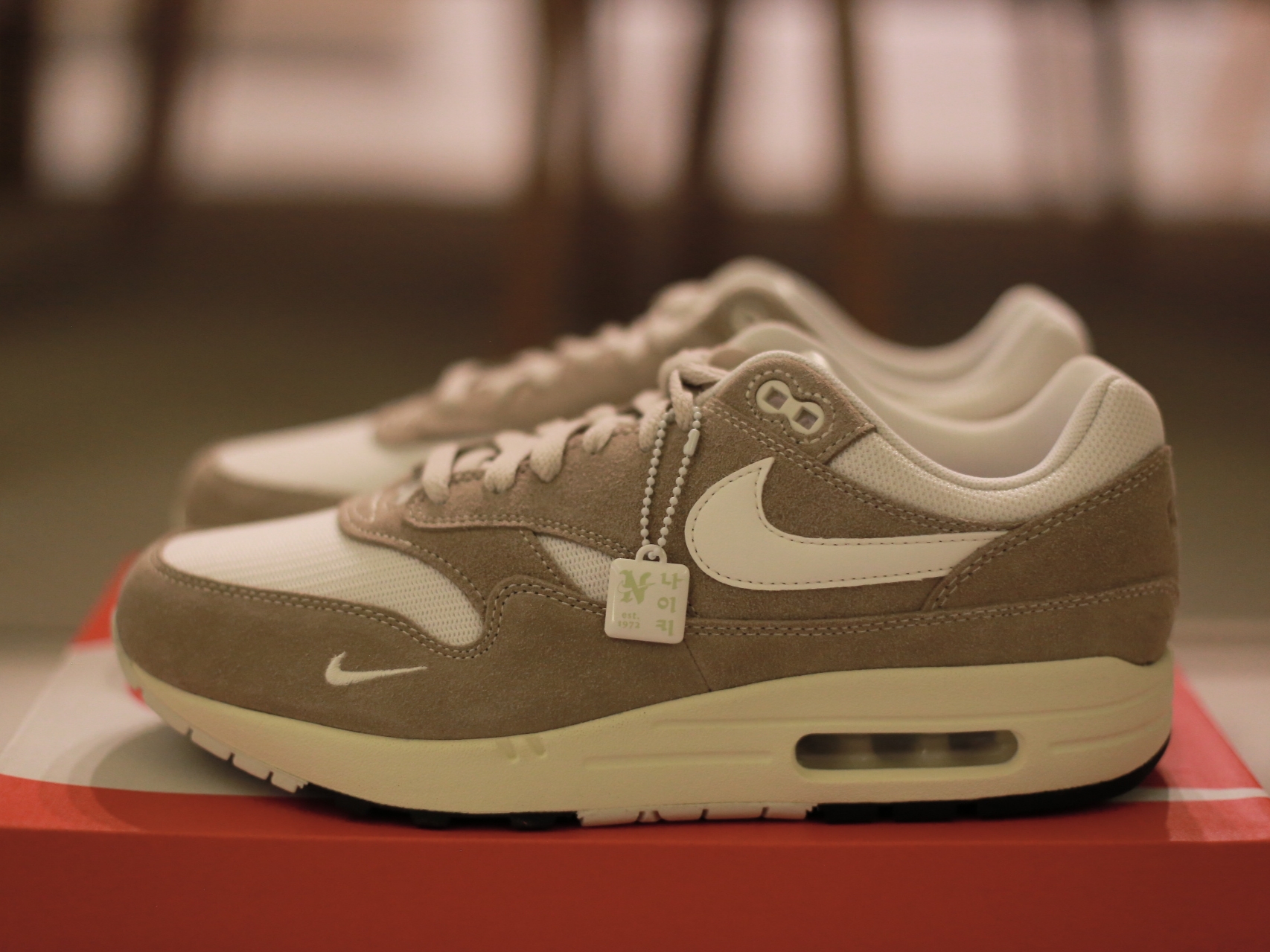 (W) Nike Air Max 1 Hangul Day Sail 착용 스타일 - 1