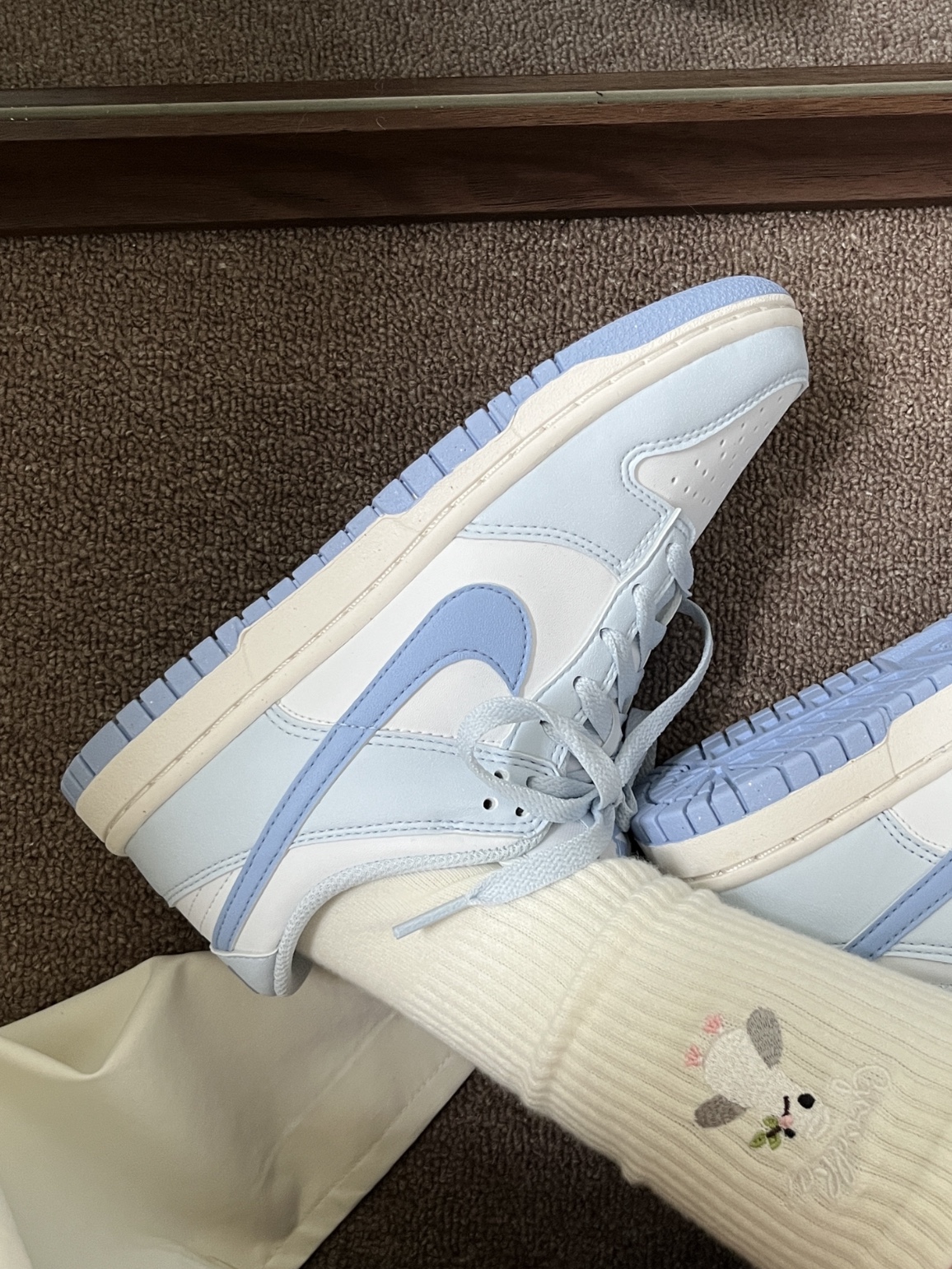 (W) Nike Dunk Low Next Nature Blue Tint 착용 스타일