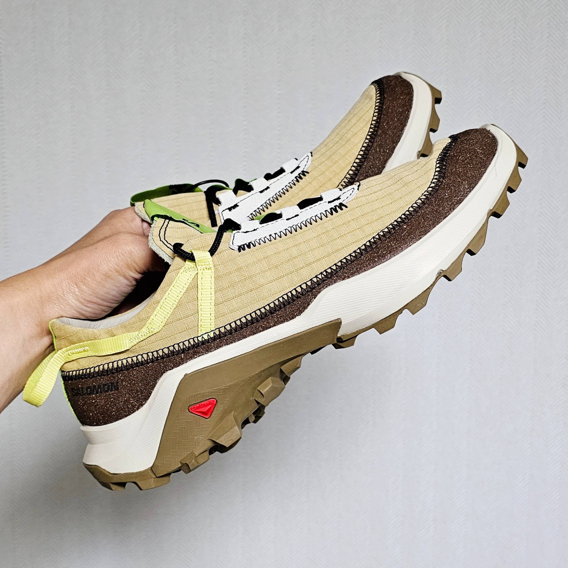 Salomon x Ranra Cross Pro Better Cathay Spice Kelp 착용 스타일