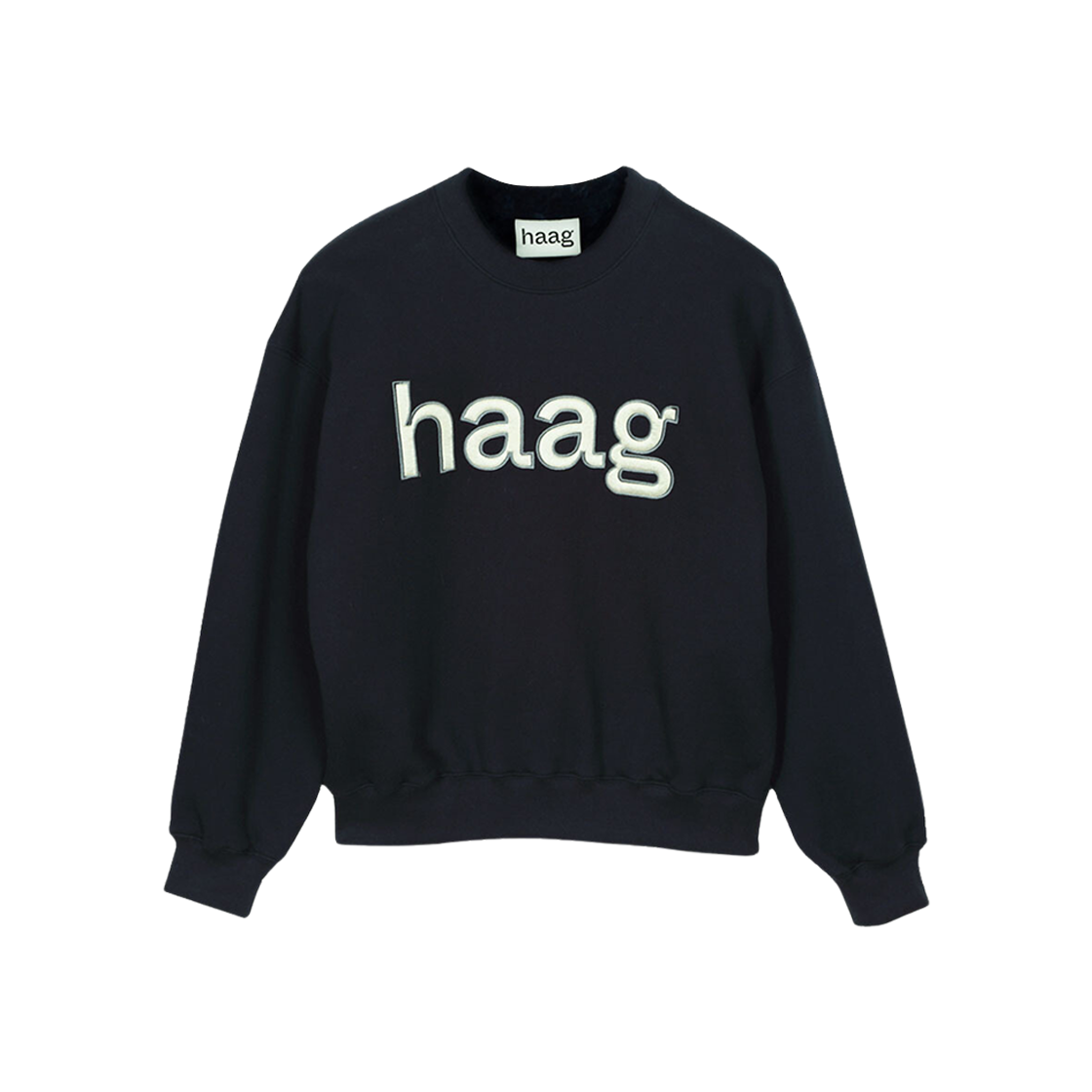 (W) Haag A Birthday Sweatshirt Navy 상세 이미지 1