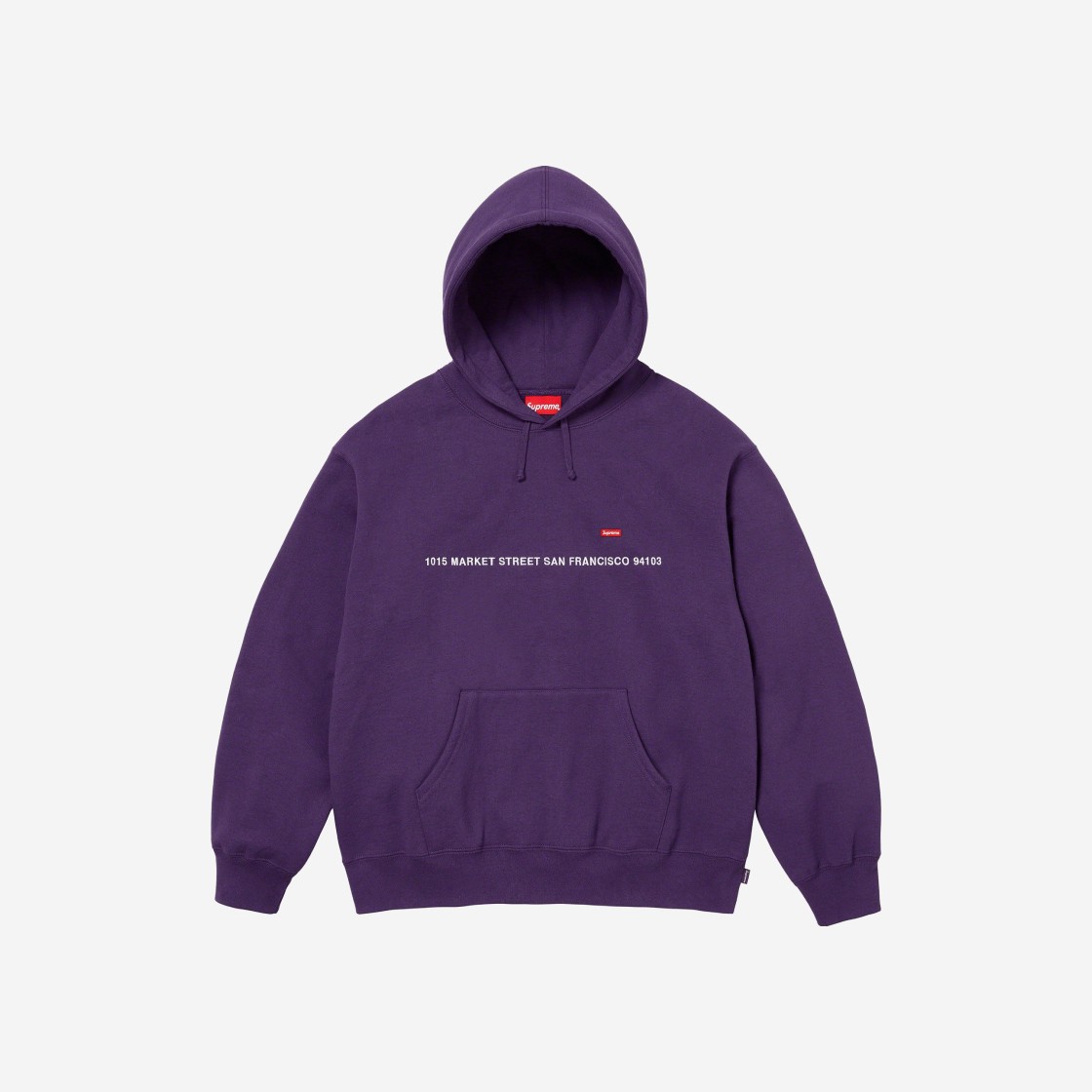 Supreme San Francisco Shop Small Box Hooded Sweatshirt Dark Purple - 23FW 상세 이미지 1