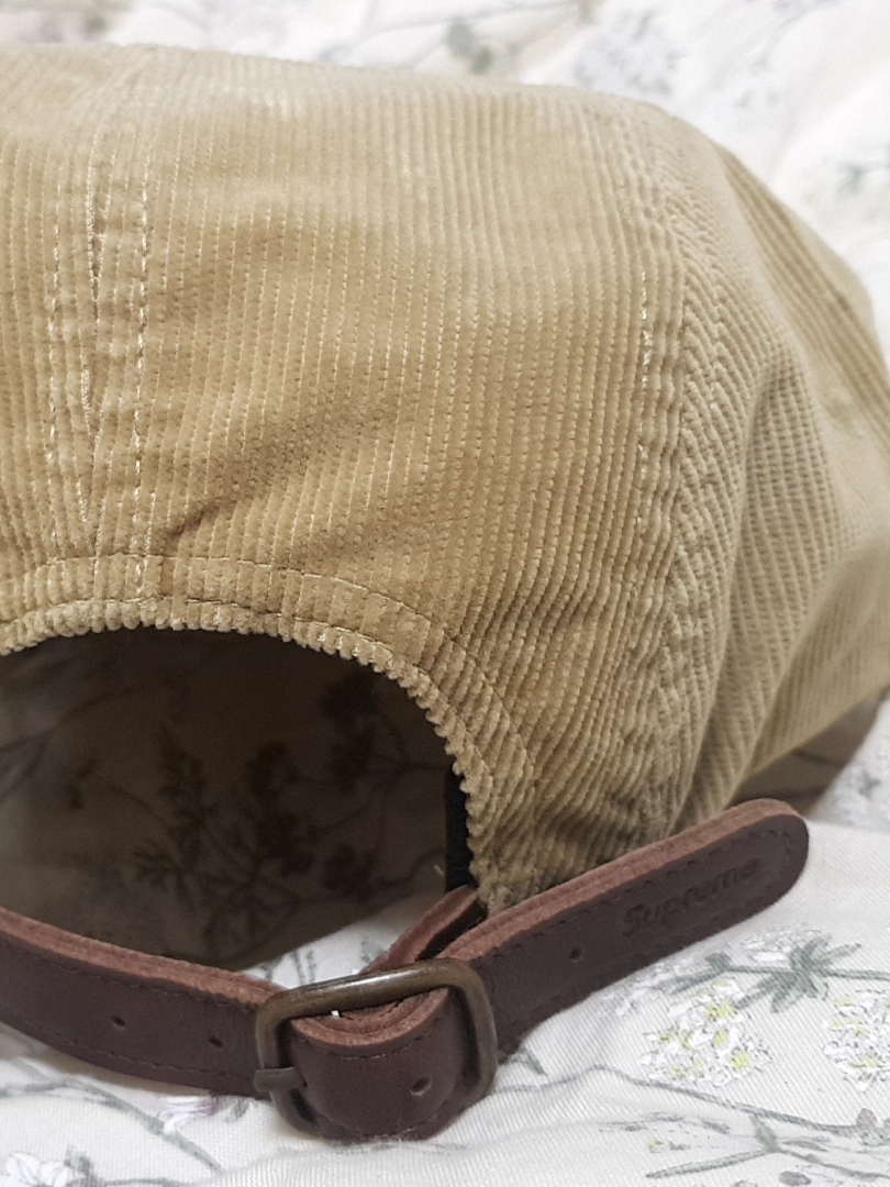 Supreme Corduroy Camp Cap Beige - 23FW 착용 스타일 - 2