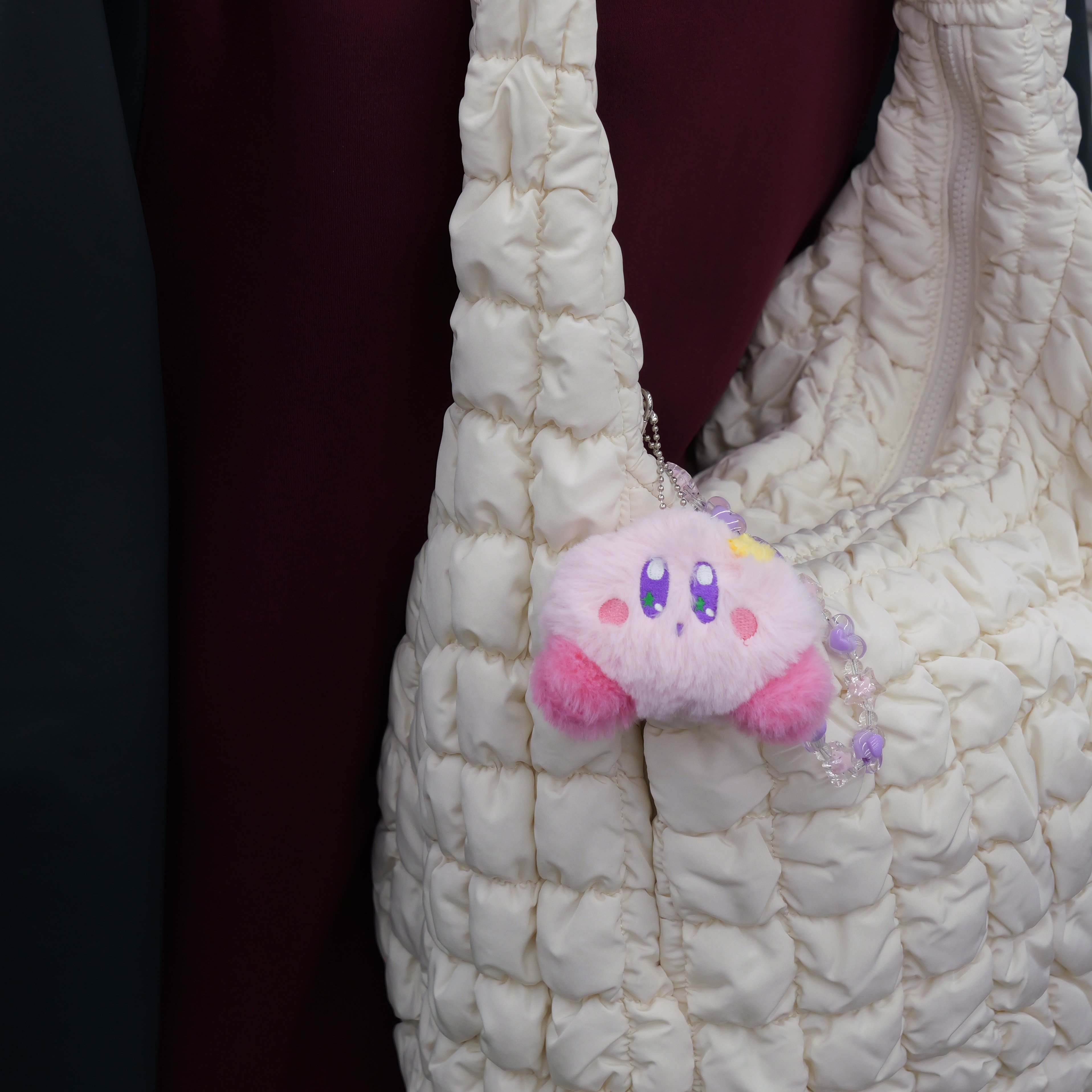 COS Quilted Oversized Shoulder Bag Off White Light Beige 착용 스타일