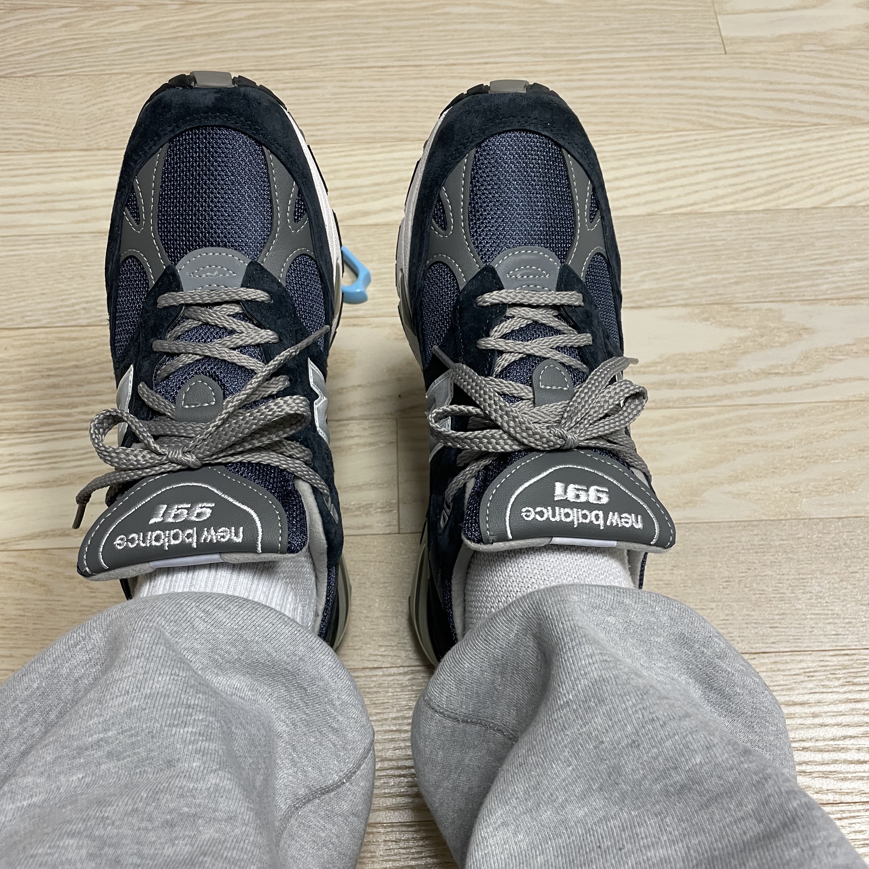 New Balance 991 Made in UK Navy 착용 스타일