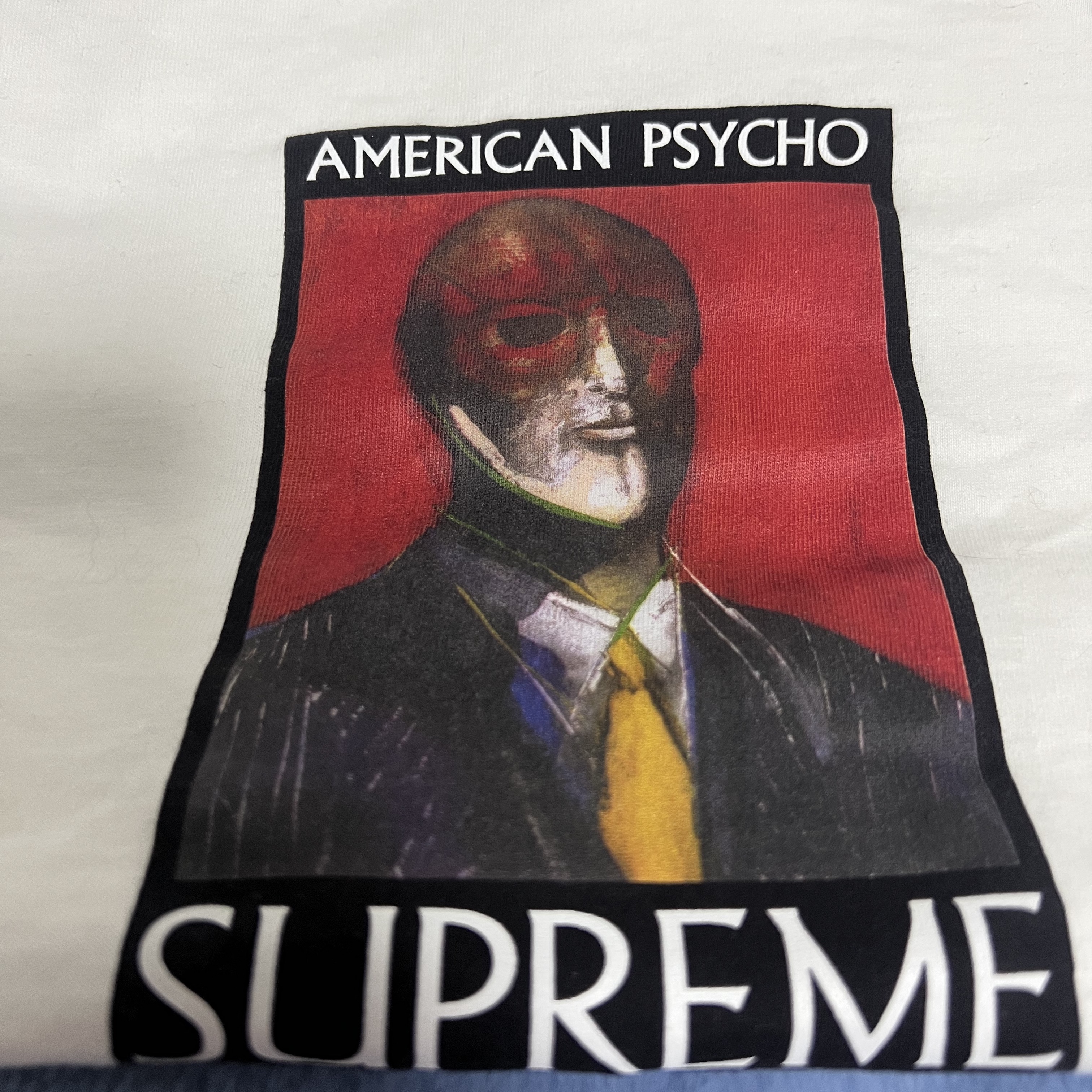 Supreme American Psycho T-Shirt White - 23FW 착용 스타일