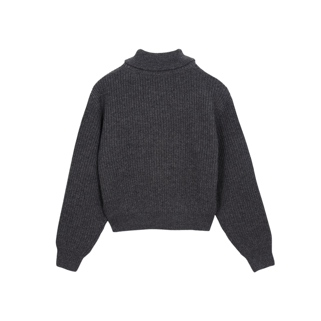 (W) Haag A Neck Zip-Up Knit Charcoal 상세 이미지 2