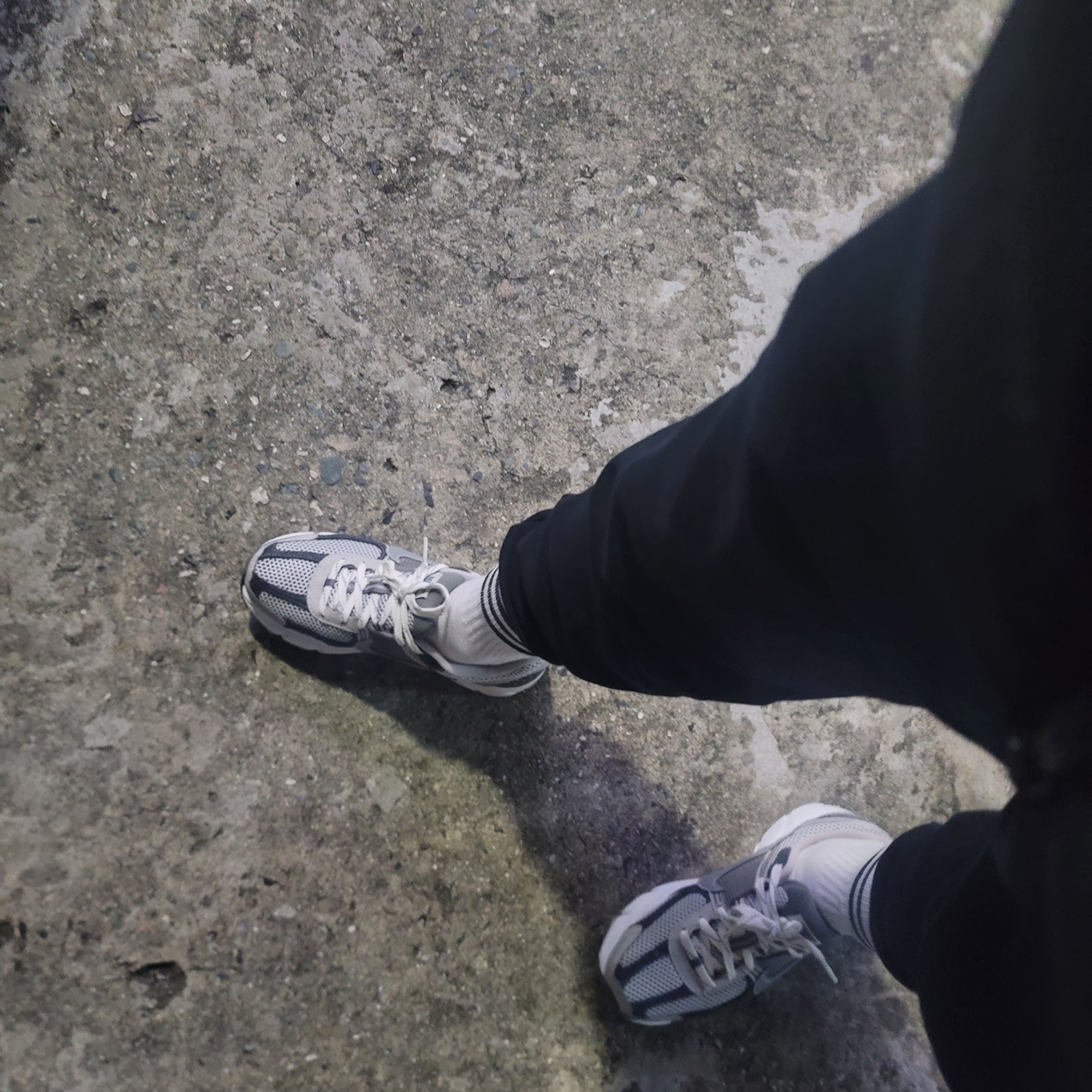 Nike Zoom Vomero 5 PRM Light Iron Ore and Flat Fewter 착용 스타일