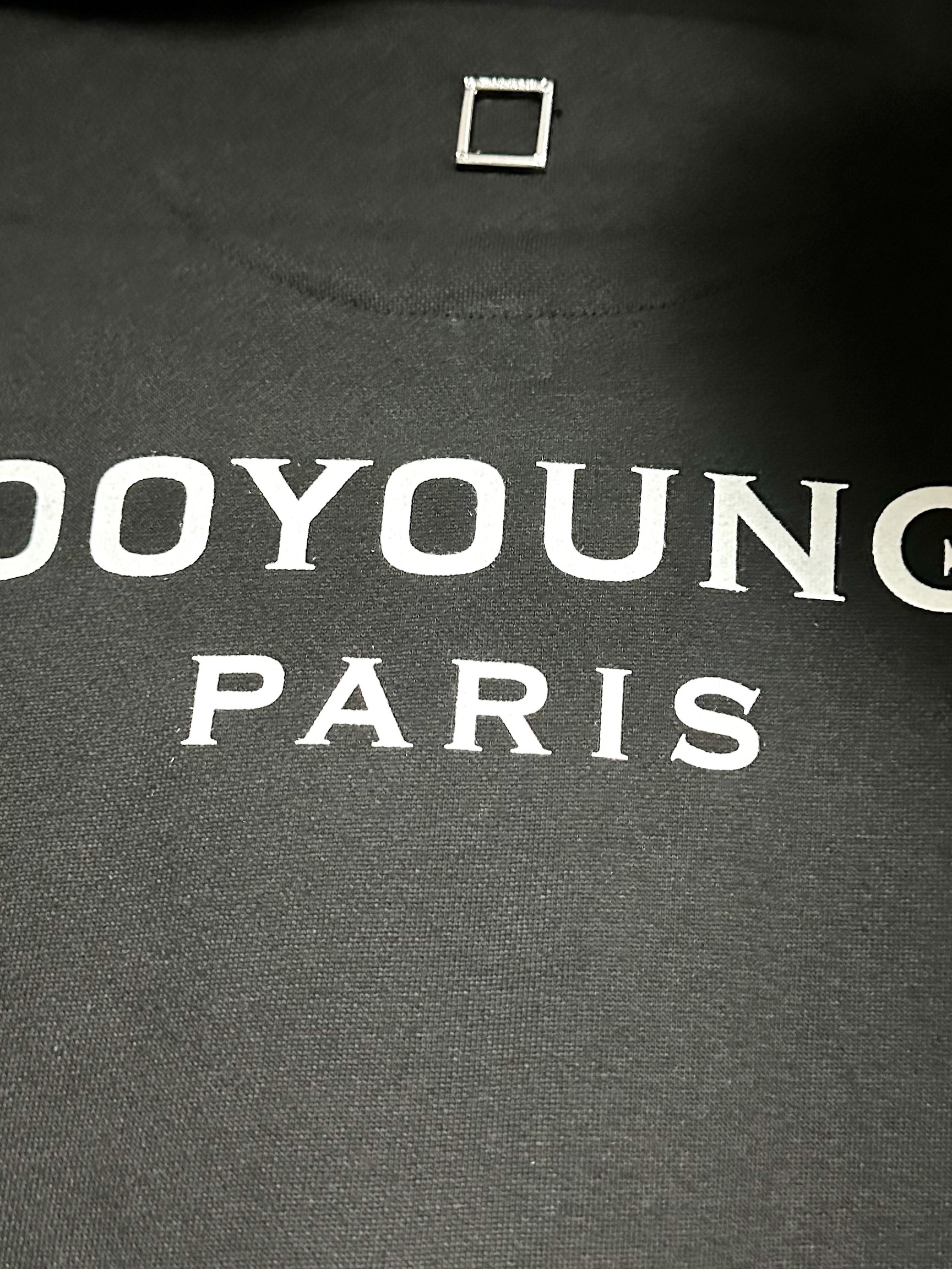 Wooyoungmi Back Logo Hoodie Black - 23FW 착용 스타일 - 3