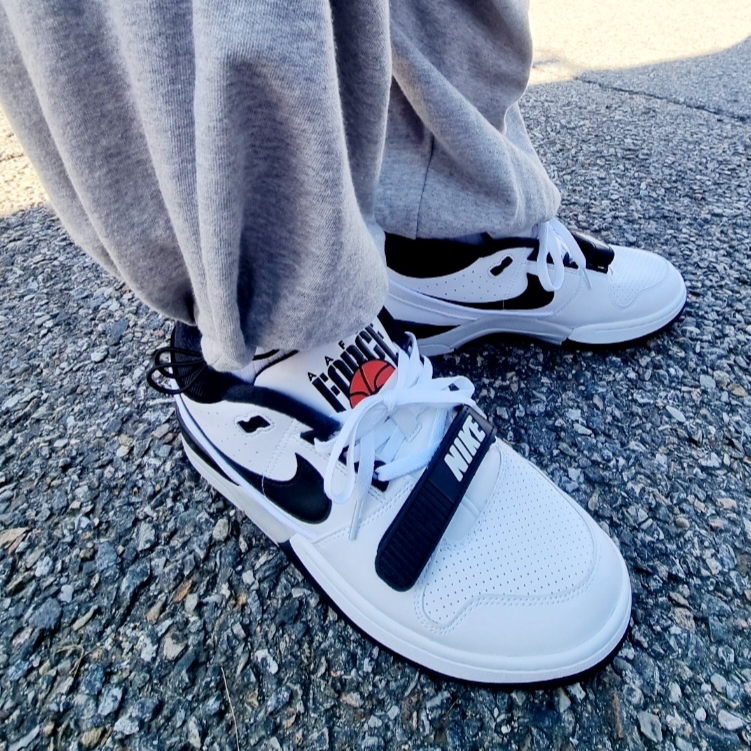 Nike x Billie Eilish Air Alpha Force 88 Black and White 착용 스타일