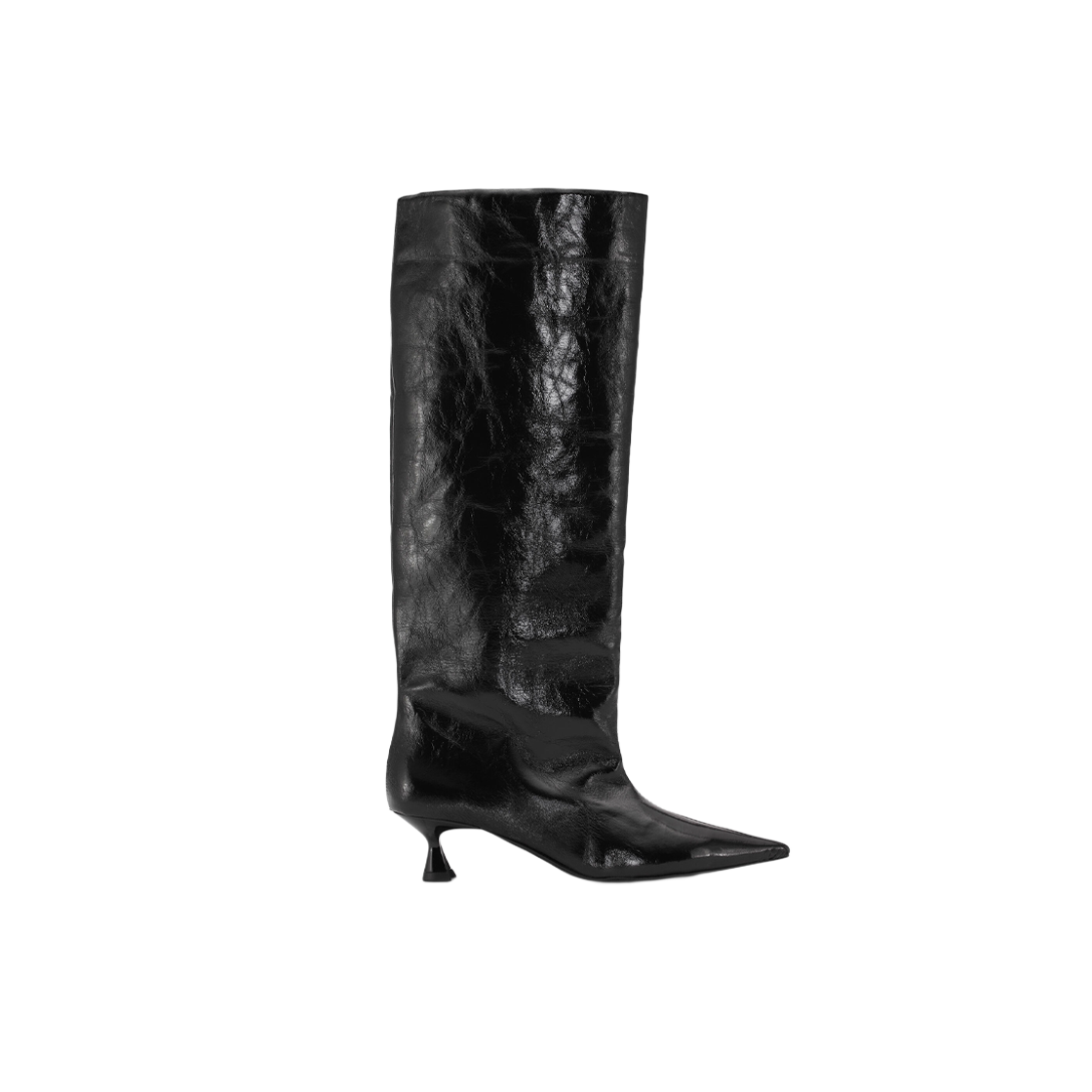 가니 하이 소프트 슬라우치 샤프트 부츠 블랙(Ganni High Soft Slouchy Shaft Boots Black) - 1