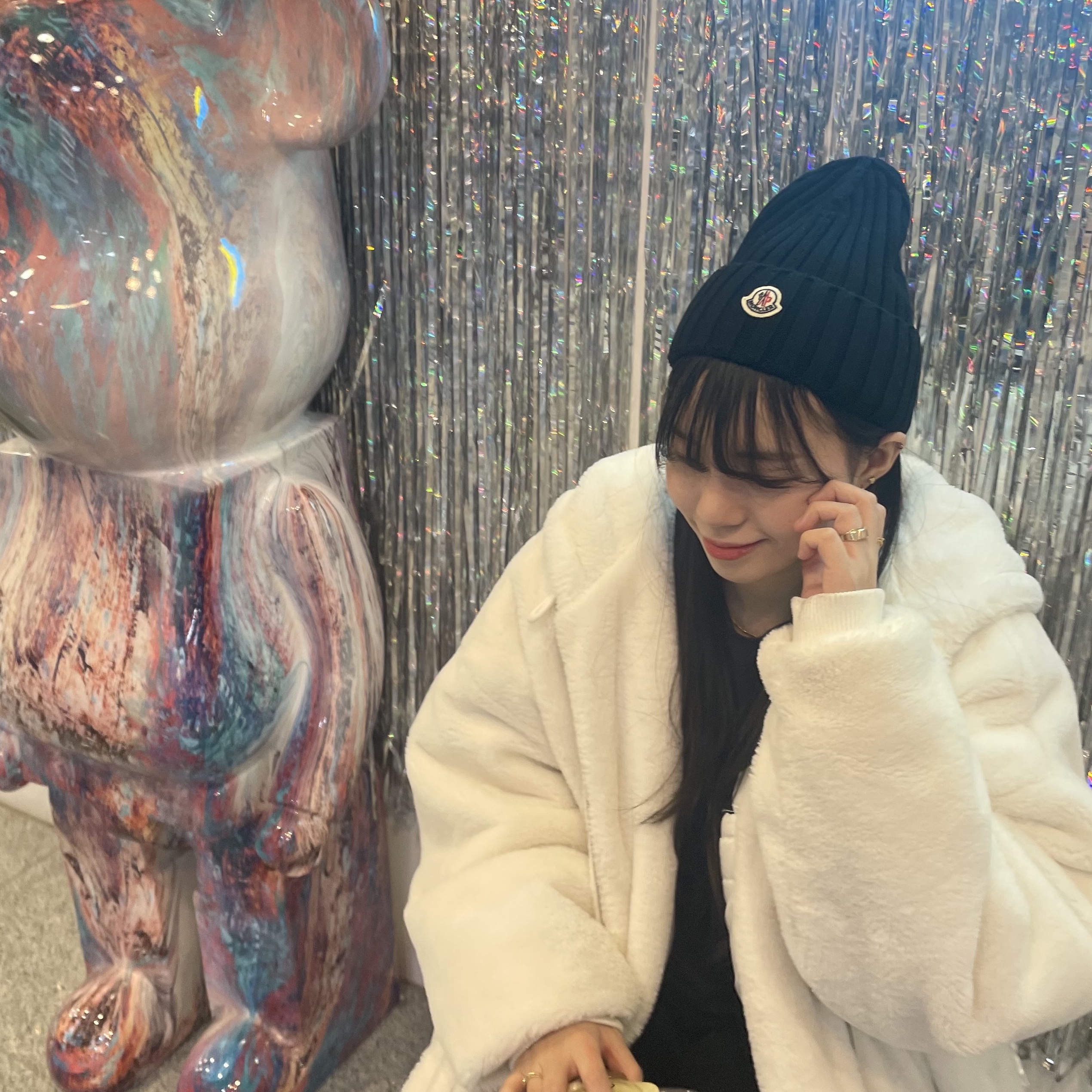 Moncler Wool Beanie Black - 23FW 착용 스타일