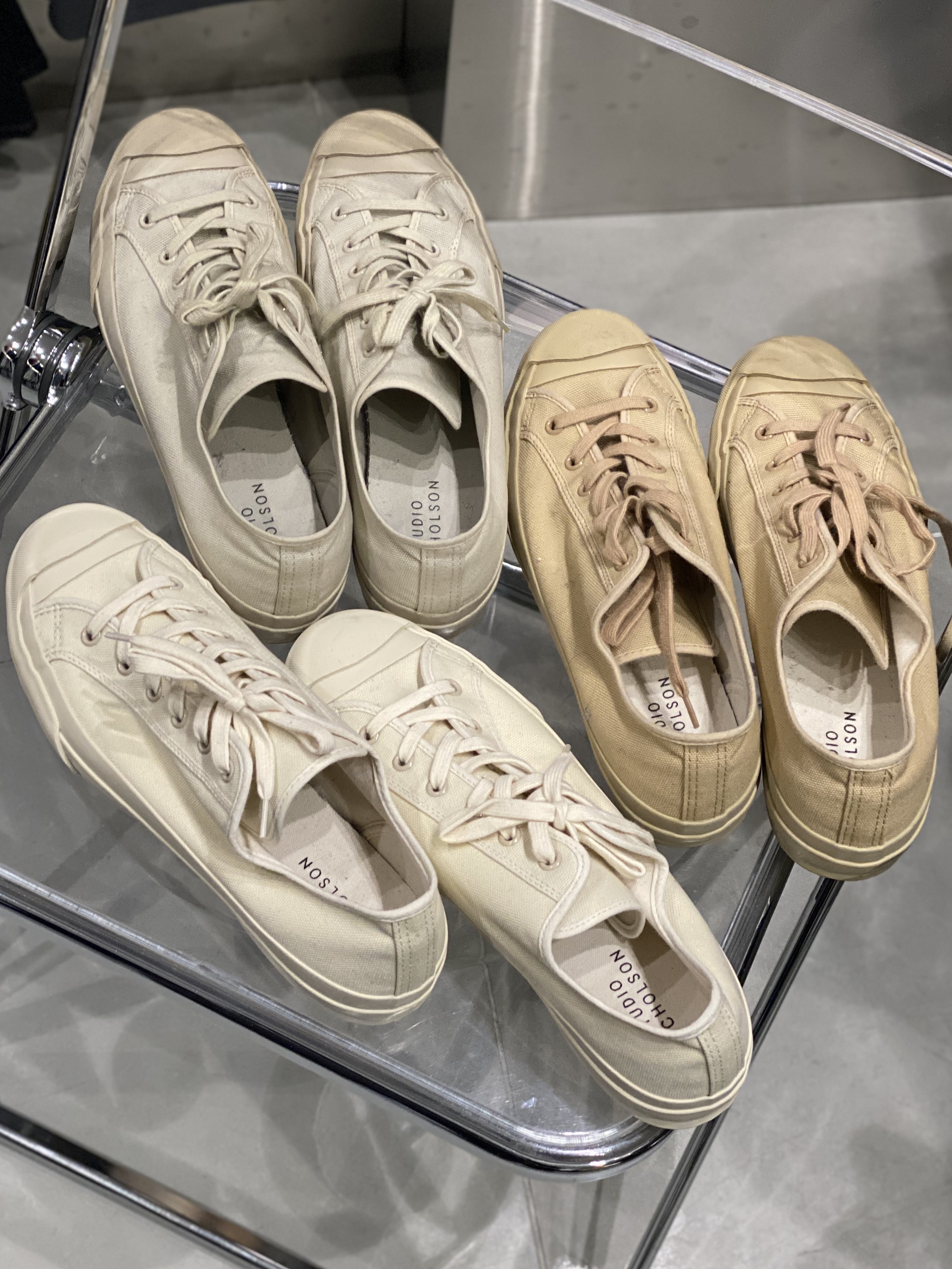 Moonstar x Studio Nicholson Merino Sneakers Cream, Moonstar x Studio Nicholson Merino Sneakers Dove 착용 스타일