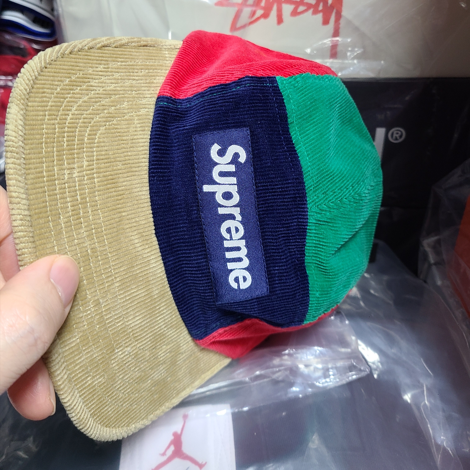 Supreme Corduroy Camp Cap Multicolor - 23FW 착용 스타일 - 1