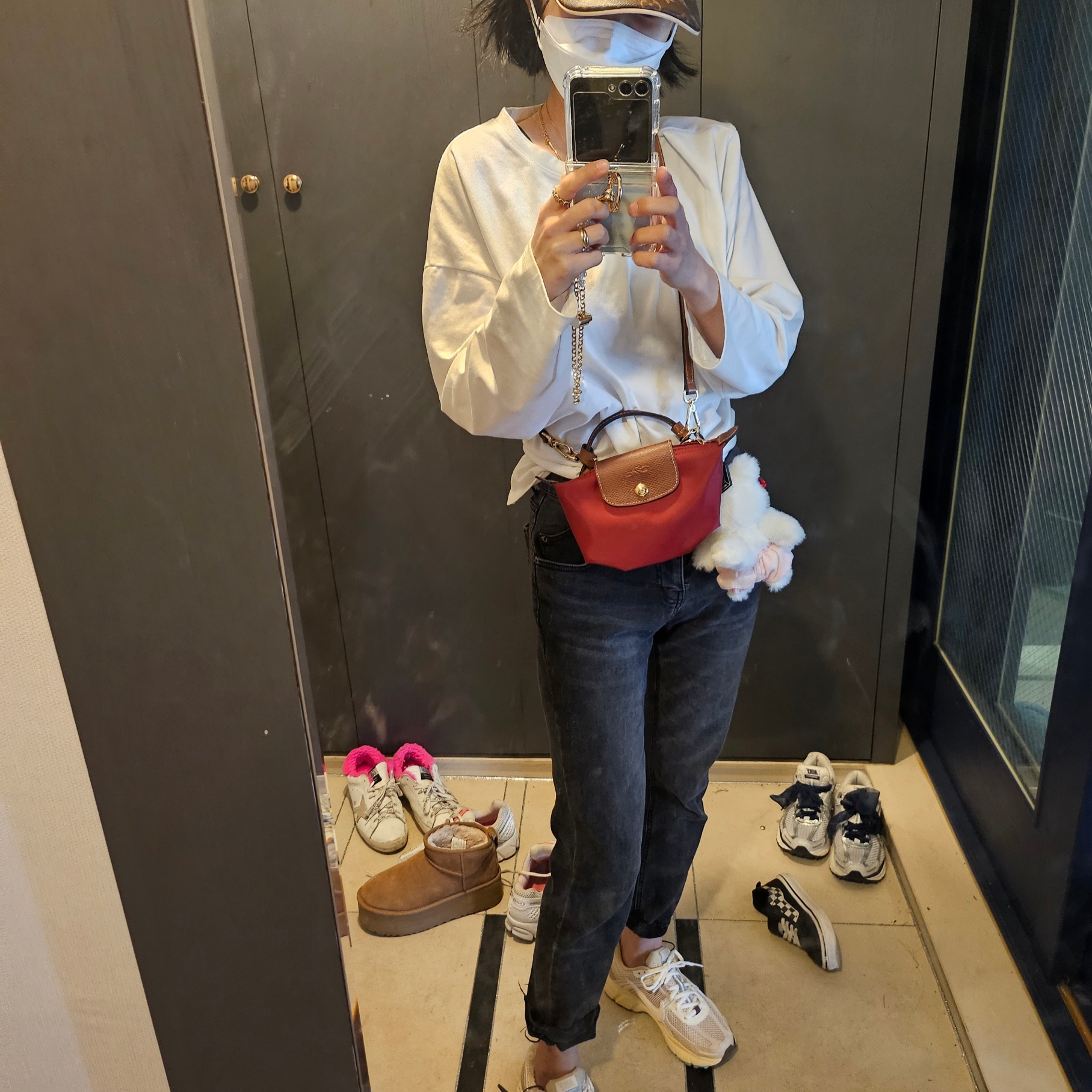 (W) Nike Zoom Vomero 5 Oatmeal 착용 스타일 - 2