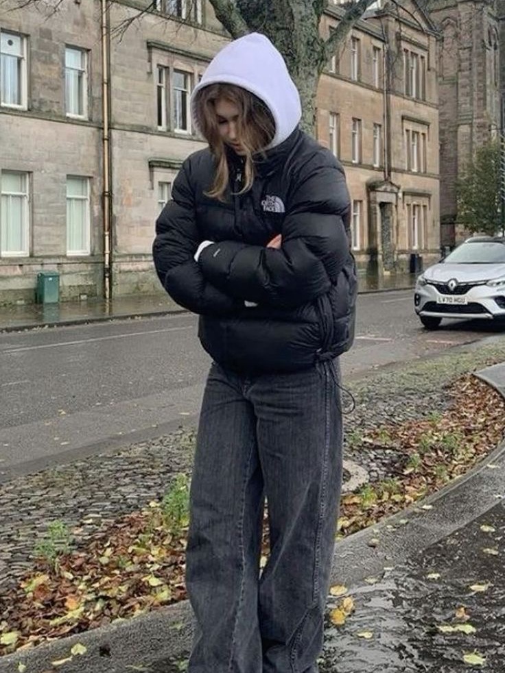 The North Face White Label Novelty Nuptse Down Jacket Heather Gray, The North Face 1996 Retro Nuptse Down Jacket TNF Black 착용 스타일 - 6