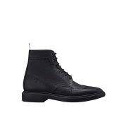 (W) Thom Browne Lightweight Sole Wingtip Boots Black