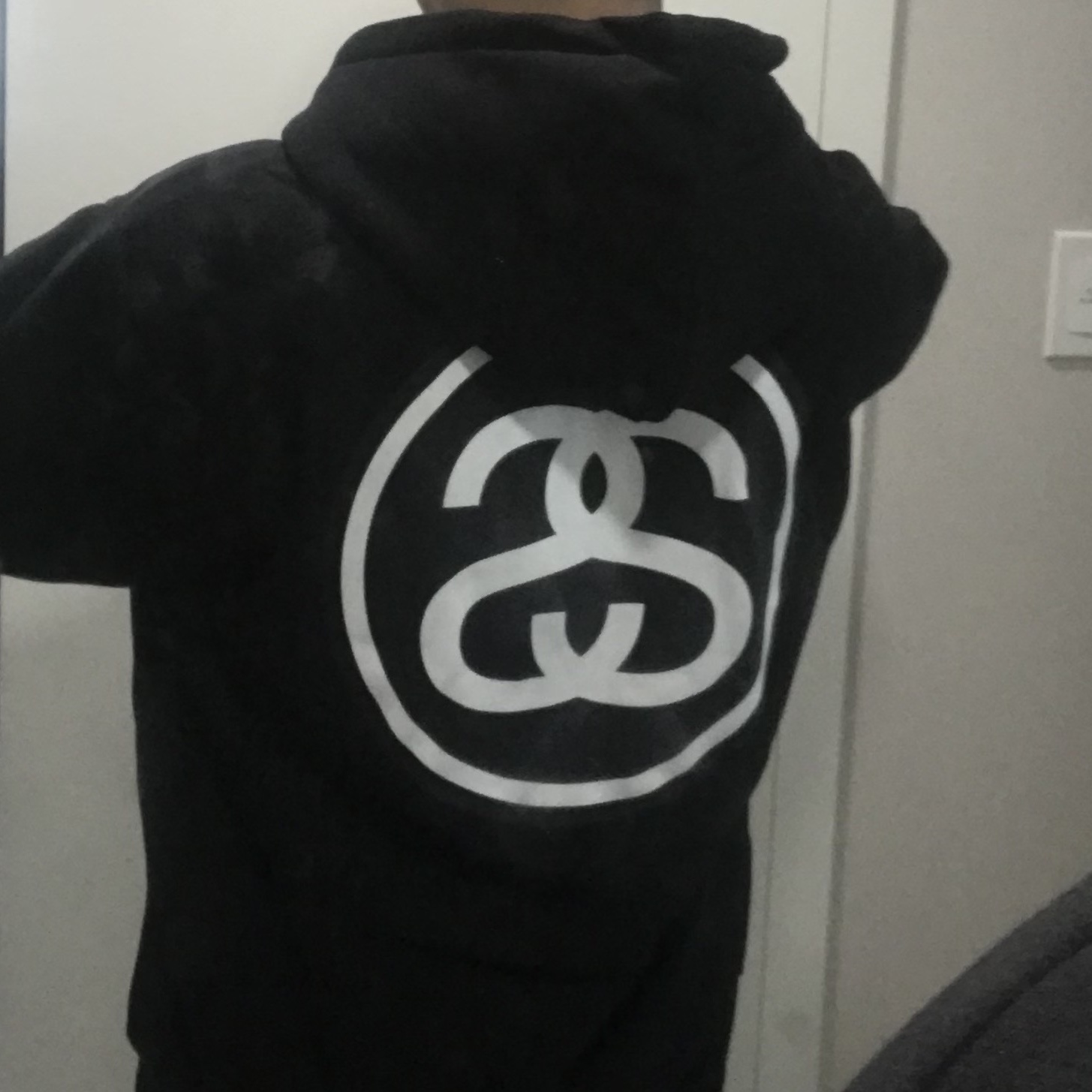 Stussy SS Link Zip Hoodie Black 착용 스타일