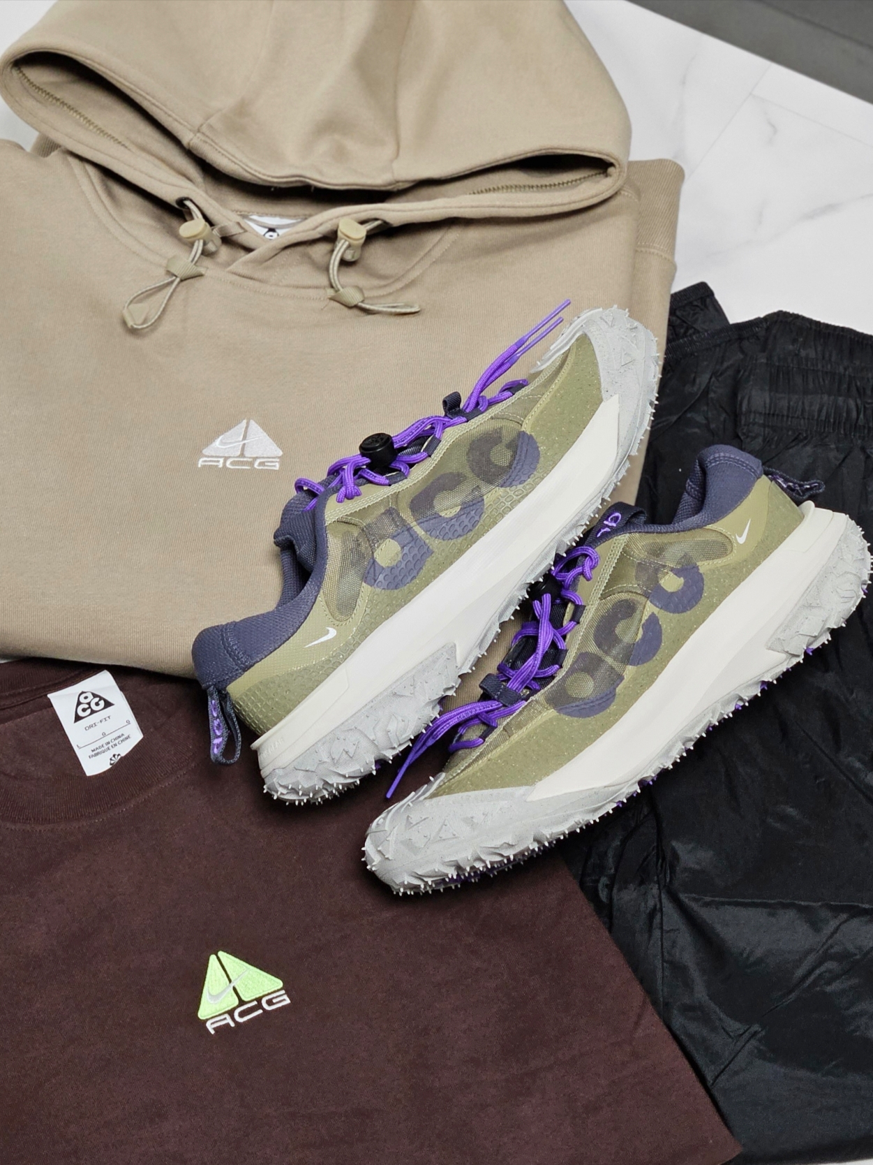 Nike ACG Therma-Fit Fleece Pullover Hoodie Khaki - Asia 착용 스타일 - 5