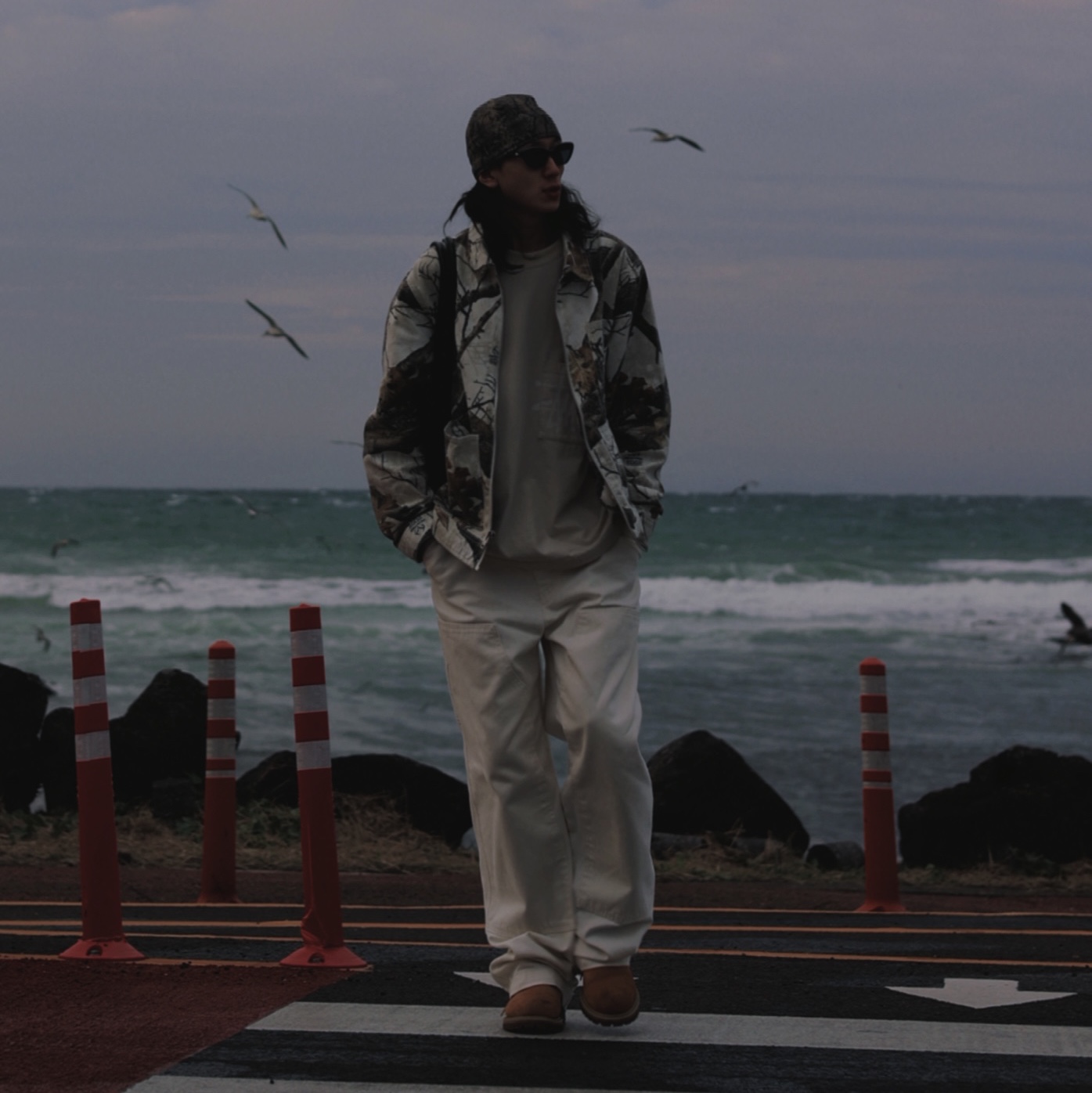 Stussy Realtree Edge Zip Work Jacket Snow, Stussy Canvas Work Pants Bone 착용 스타일 - 3