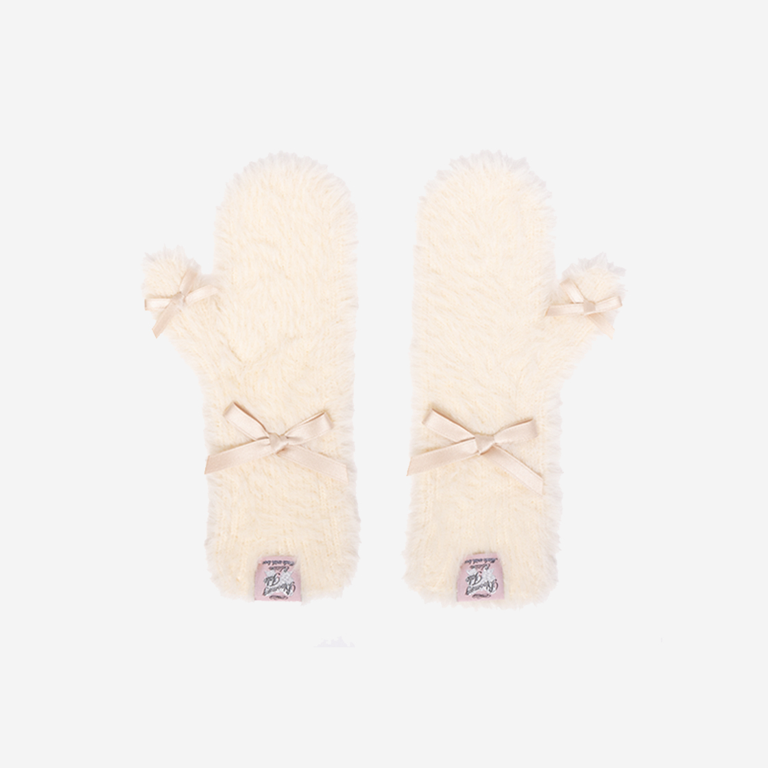 블루밍테일 플러피 리본 미튼 버터