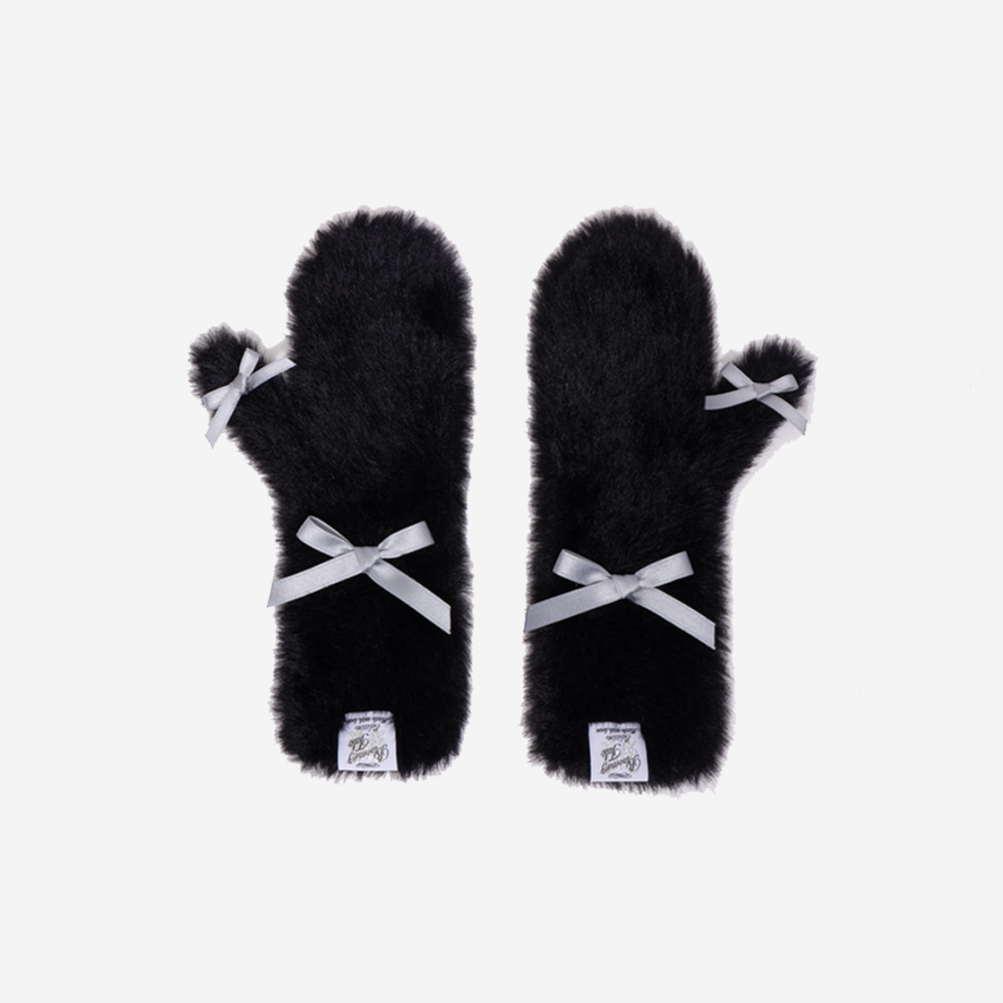 블루밍테일 플러피 리본 미튼 블랙(Bloomingtale Fluffy Ribbon Mitten Black)