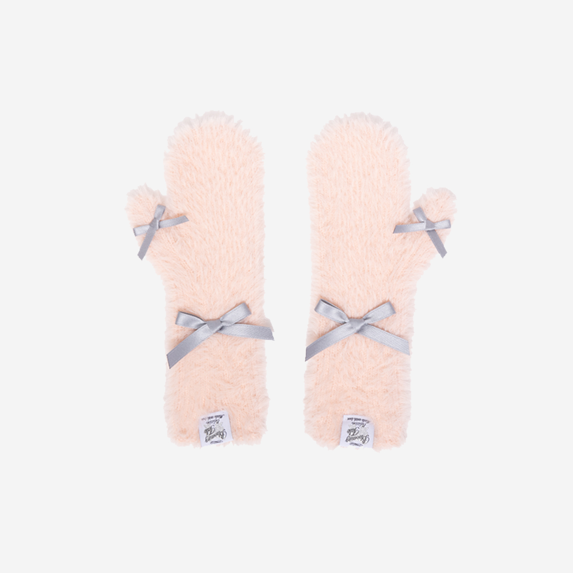 블루밍테일 플러피 리본 미튼 핑크