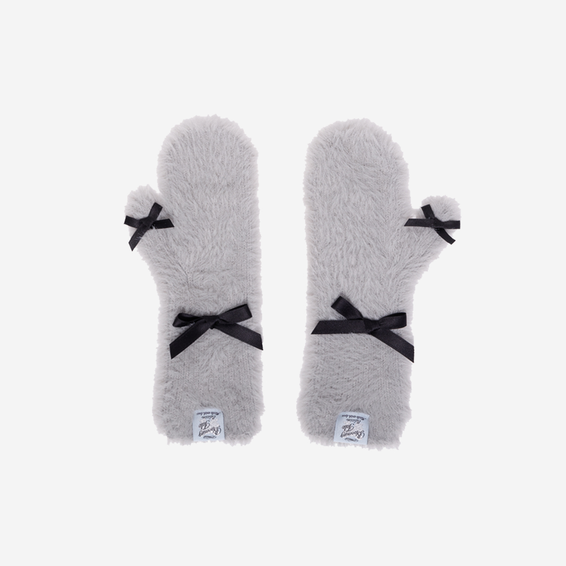 블루밍테일 플러피 리본 미튼 그레이(Bloomingtale Fluffy Ribbon Mitten Gray)