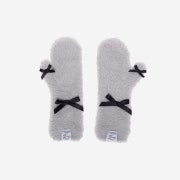 Bloomingtale Fluffy Ribbon Mitten Gray