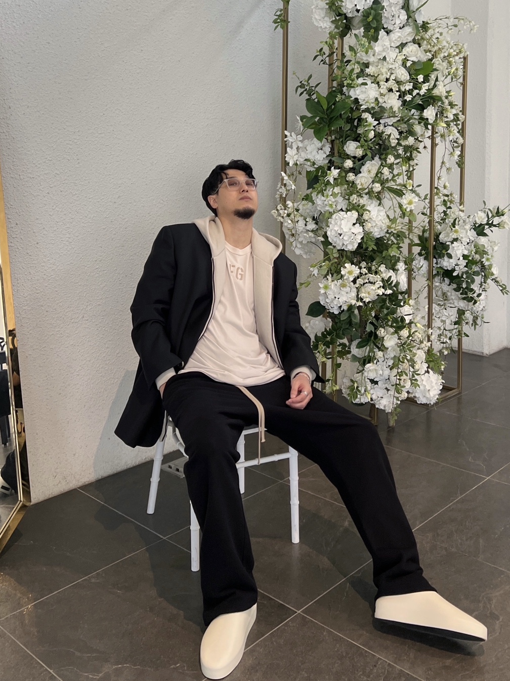 Fear of God The California Collection 8 Cream 착용 스타일