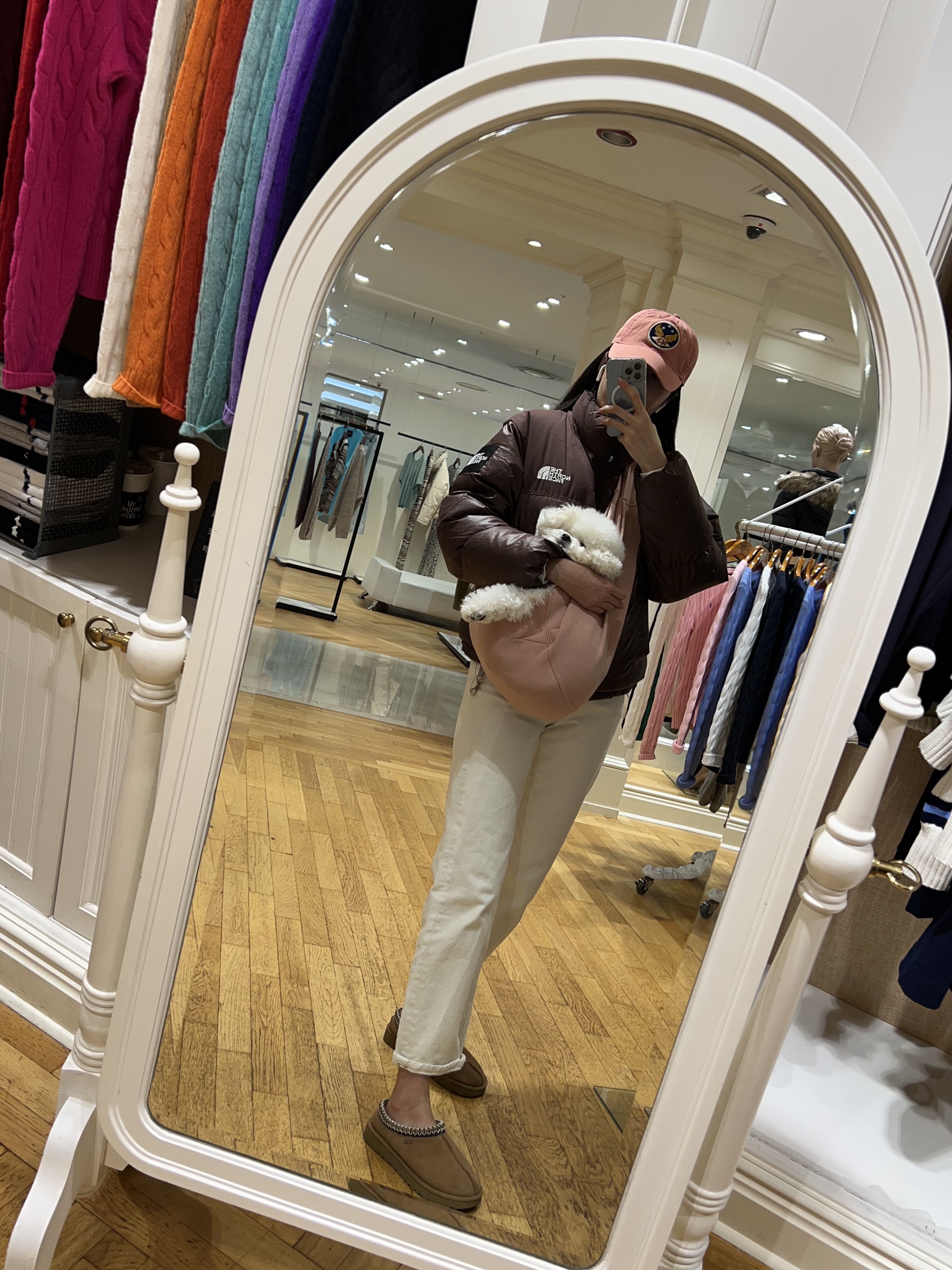 Double RL Garment Dyeing Twill Ball Cap Red, (W) The North Face White Label Novelty Nuptse Down Jacket Cocoa Brown 착용 스타일