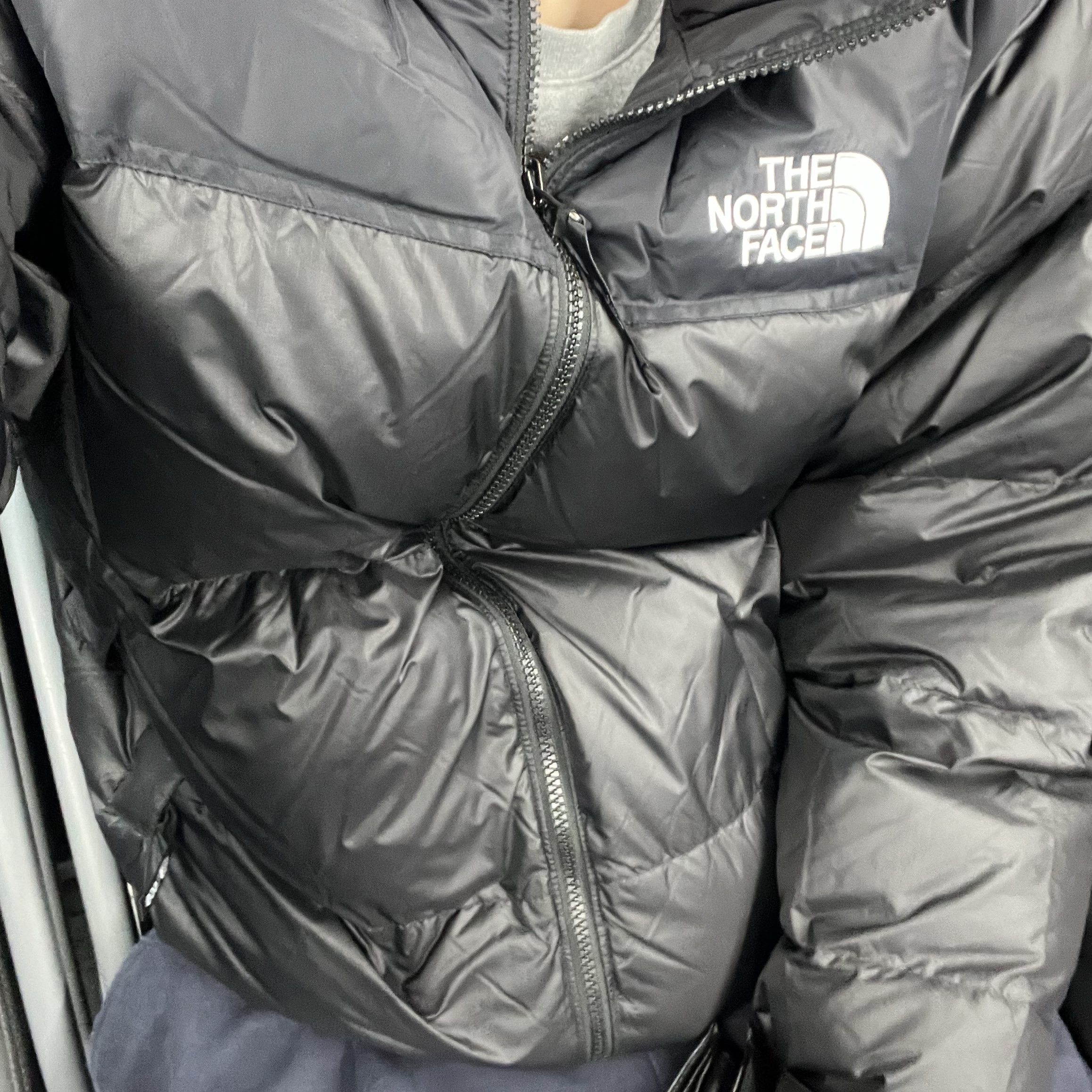 The North Face 1996 Eco Nuptse Jacket Black 착용 스타일