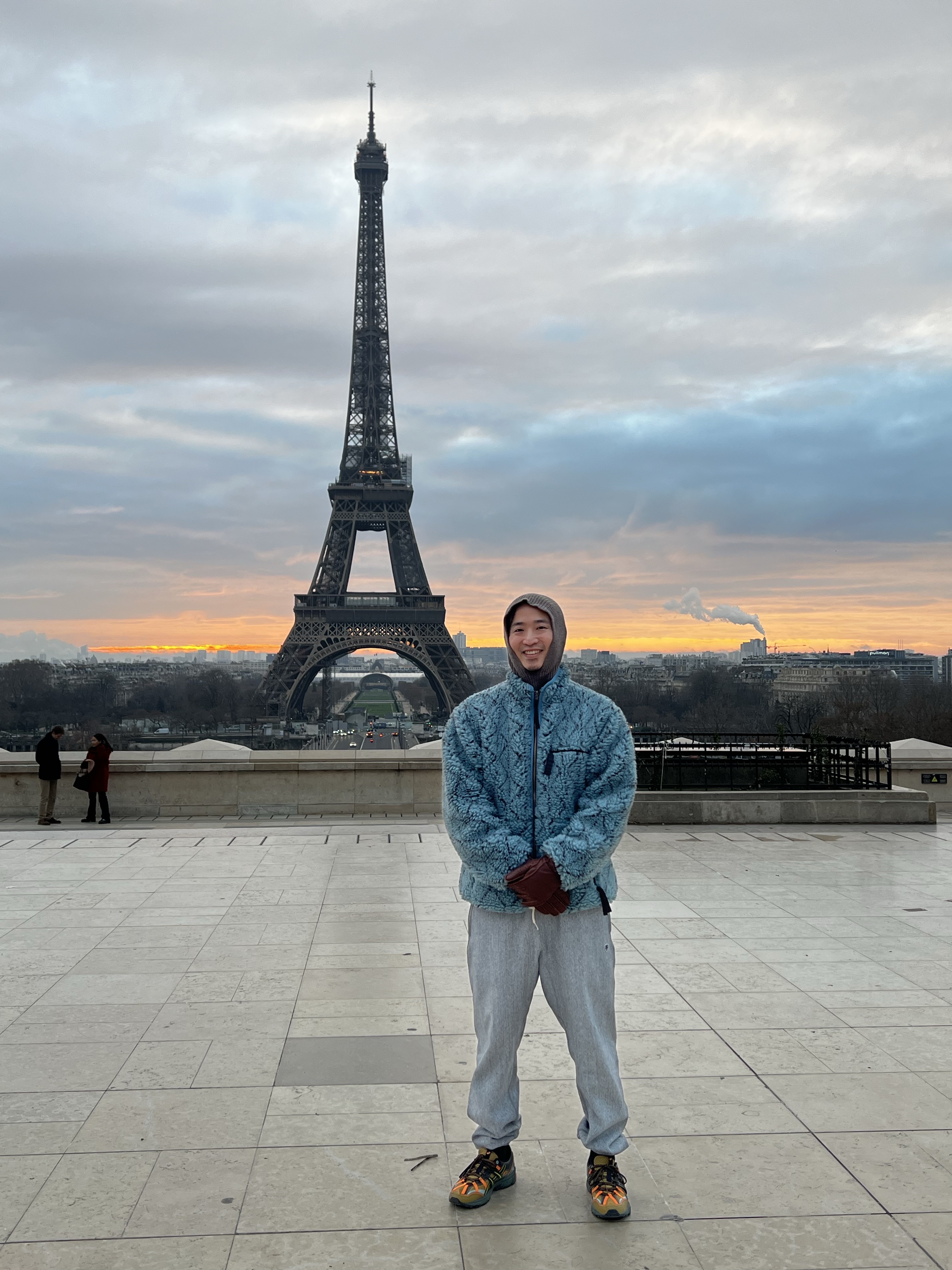 Kapital Sashiko Boa Fleece Reversible Blouson Blue 착용 스타일