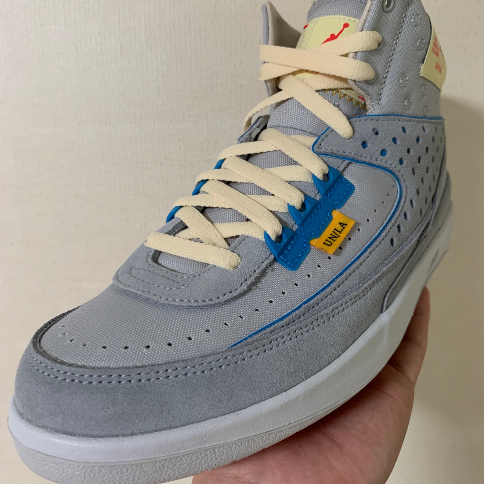 Jordan 2 x Union Retro SP Grey Fog 착용 스타일 - 1