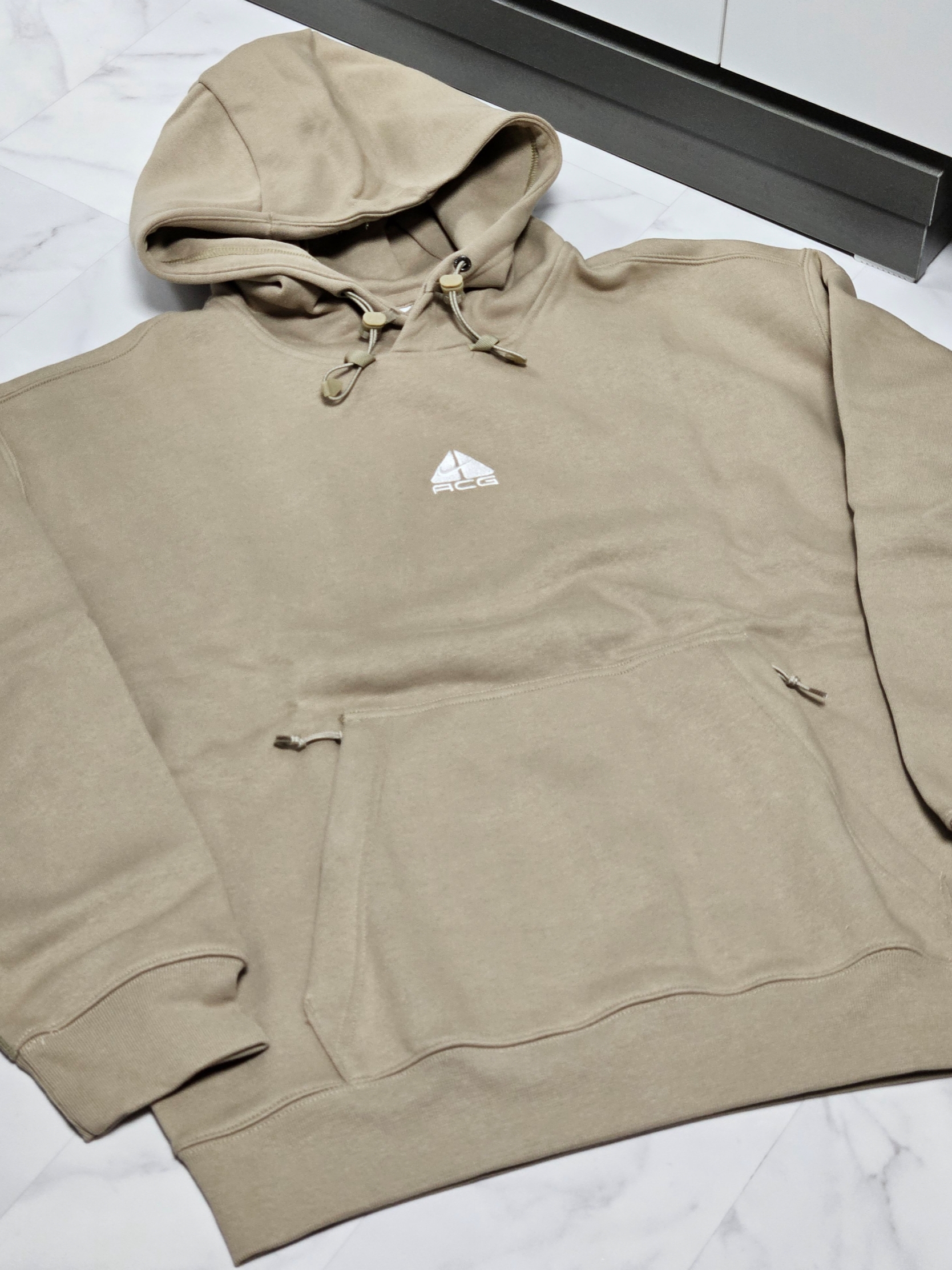 Nike ACG Therma-Fit Fleece Pullover Hoodie Khaki - Asia 착용 스타일 - 6