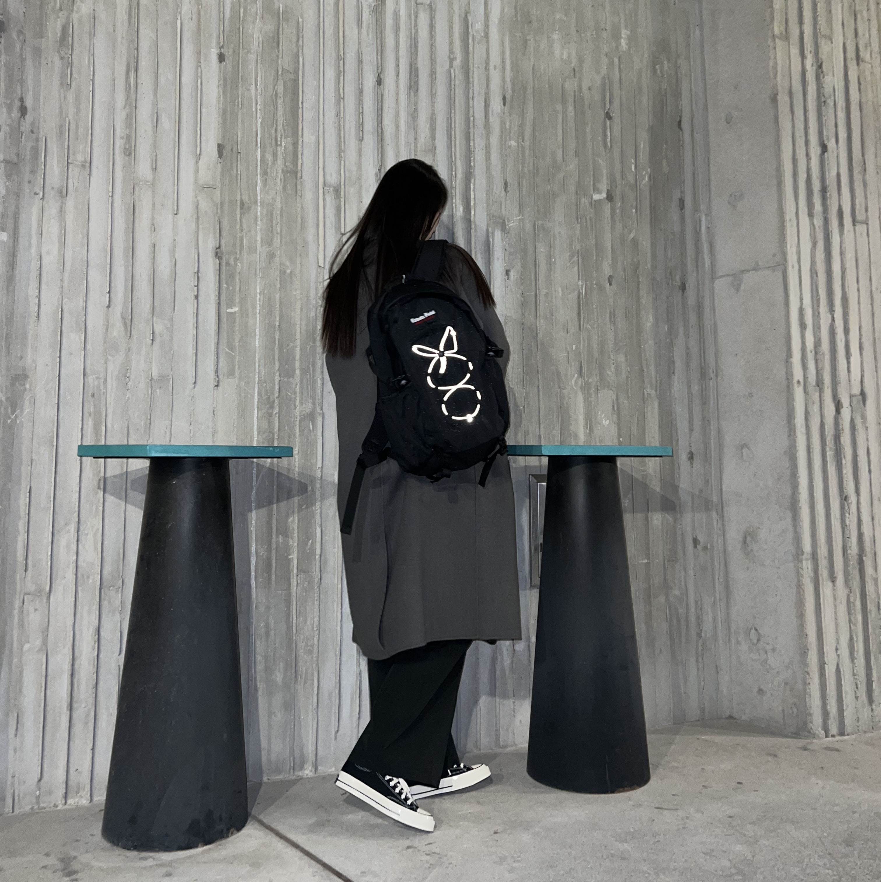 Converse Chuck 70 Ox Black - Standard, (W) S Max Mara James Single-Breasted Wool and Cashmere Coat Black 착용 스타일 - 2