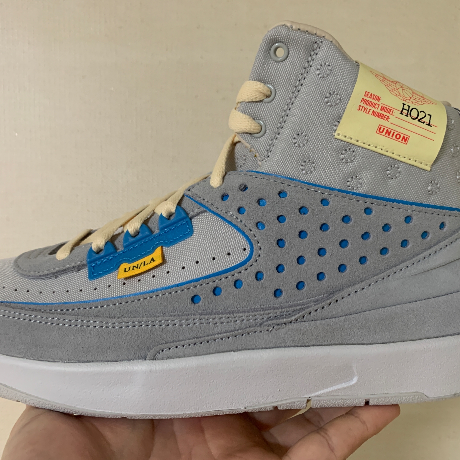 Jordan 2 x Union Retro SP Grey Fog 착용 스타일 - 2