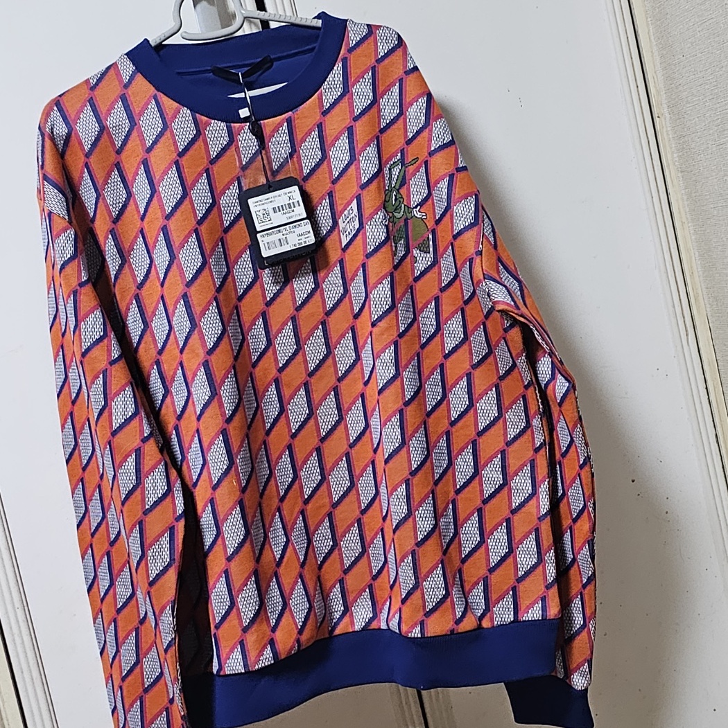 Louis Vuitton Ribbed Damier Crewneck Knit Brown 착용 스타일 - 5