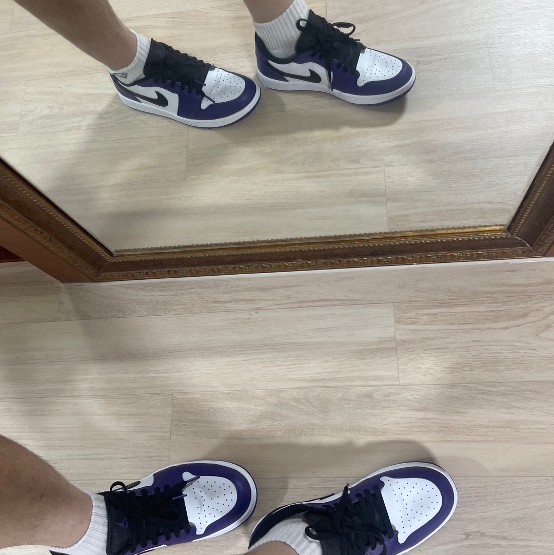Jordan 1 Low Golf Court Purple 착용 스타일