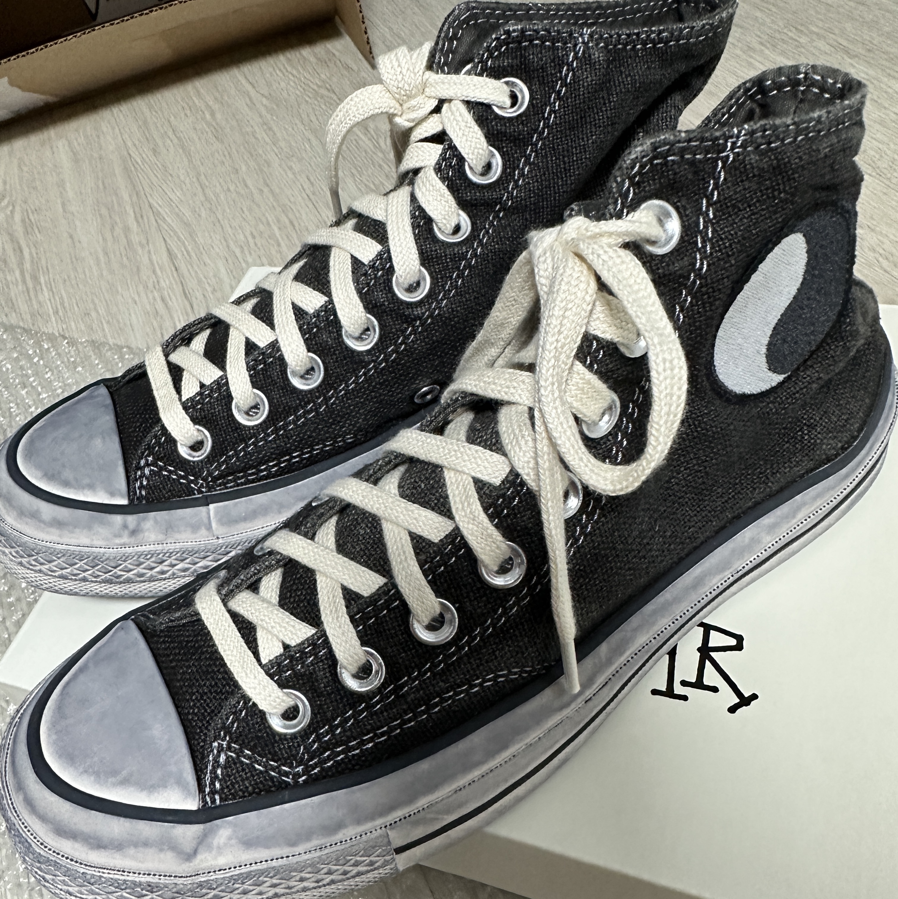 Converse x Stussy x Our Legacy Work Shop Chuck 70 High Pigeon Grey 착용 스타일