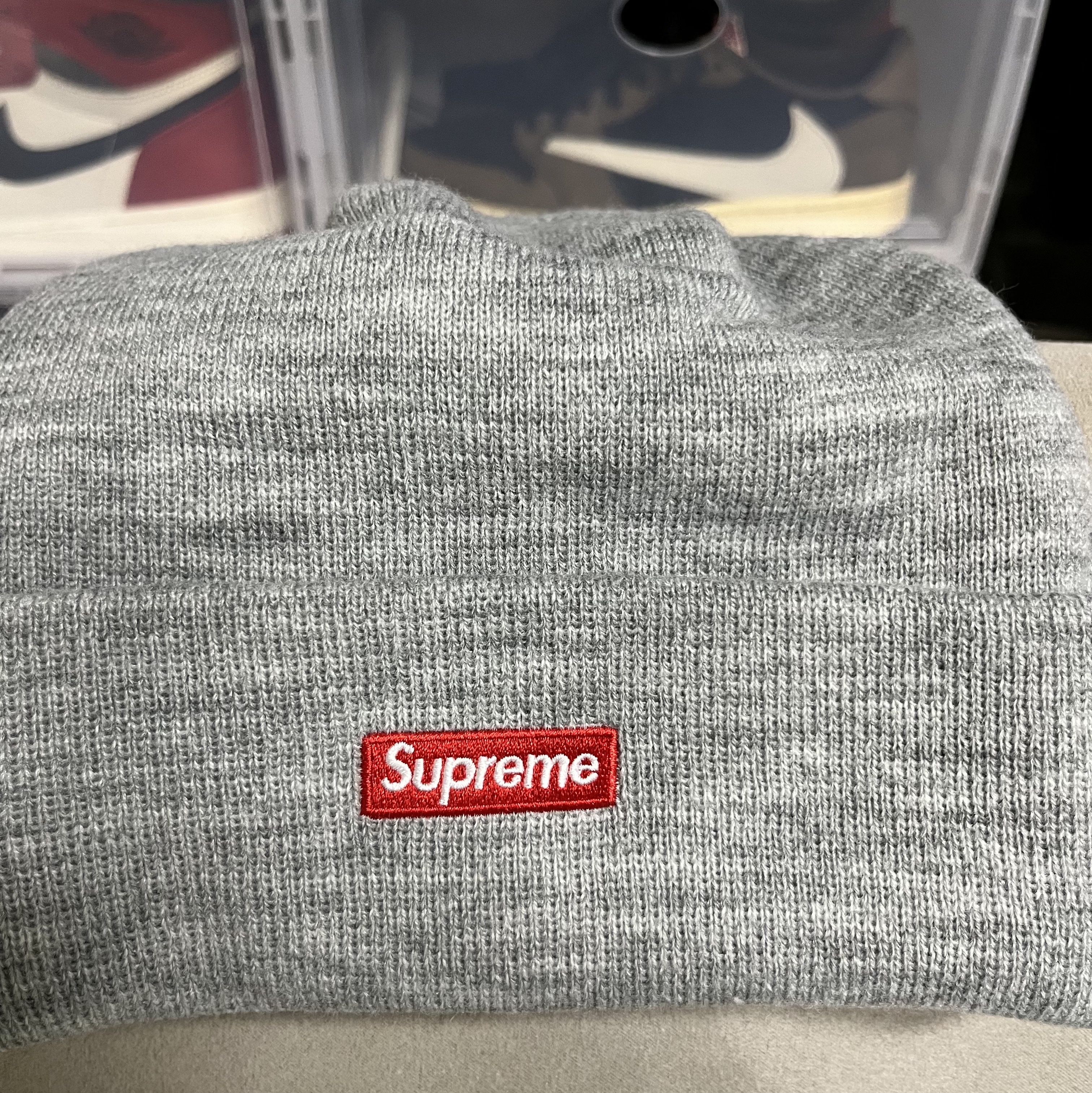 Supreme New Era S Logo Beanie Heather Grey - 23FW 착용 스타일