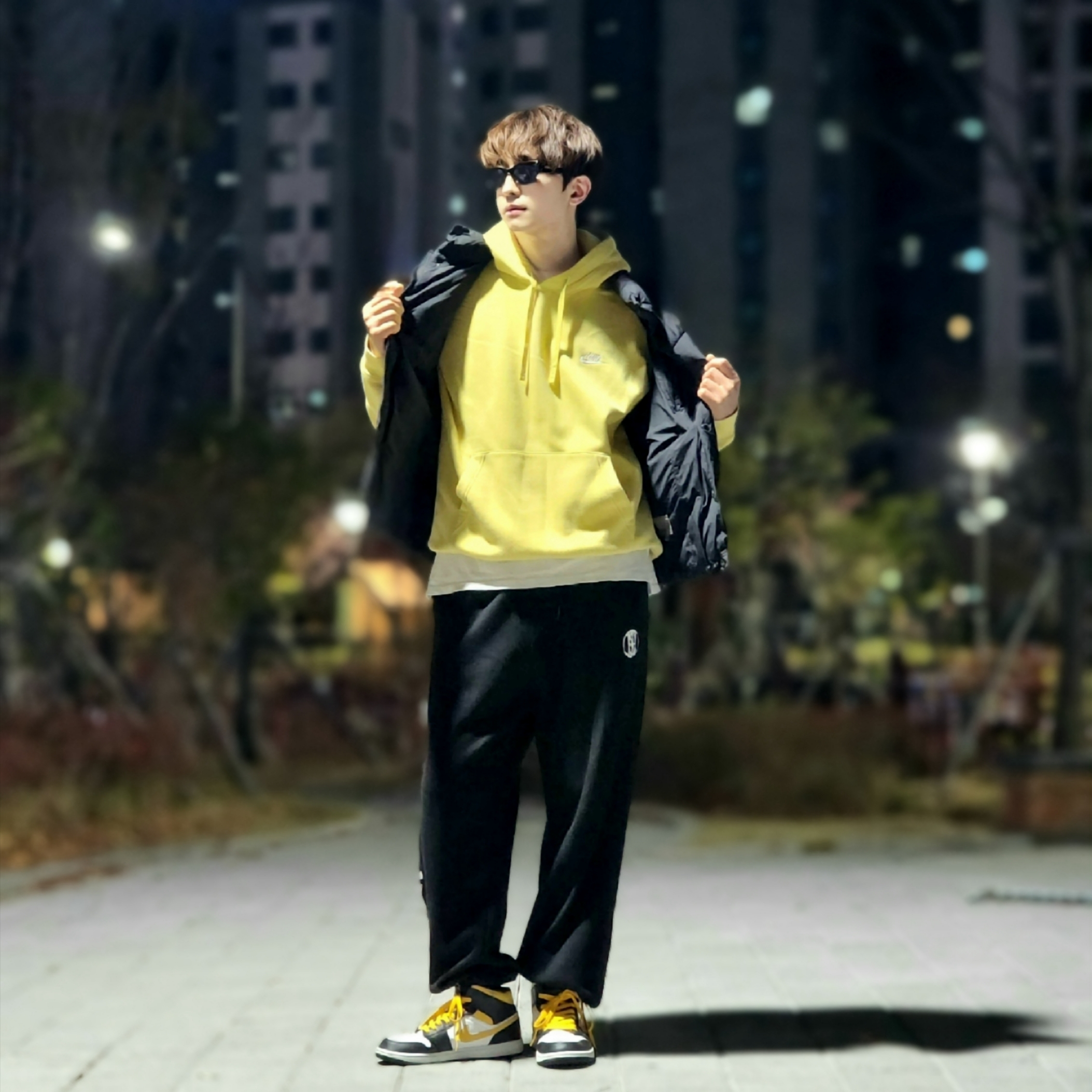 Jordan 1 Mid Pollen, (GS) Jordan 1 Mid Pollen 착용 스타일 - 3