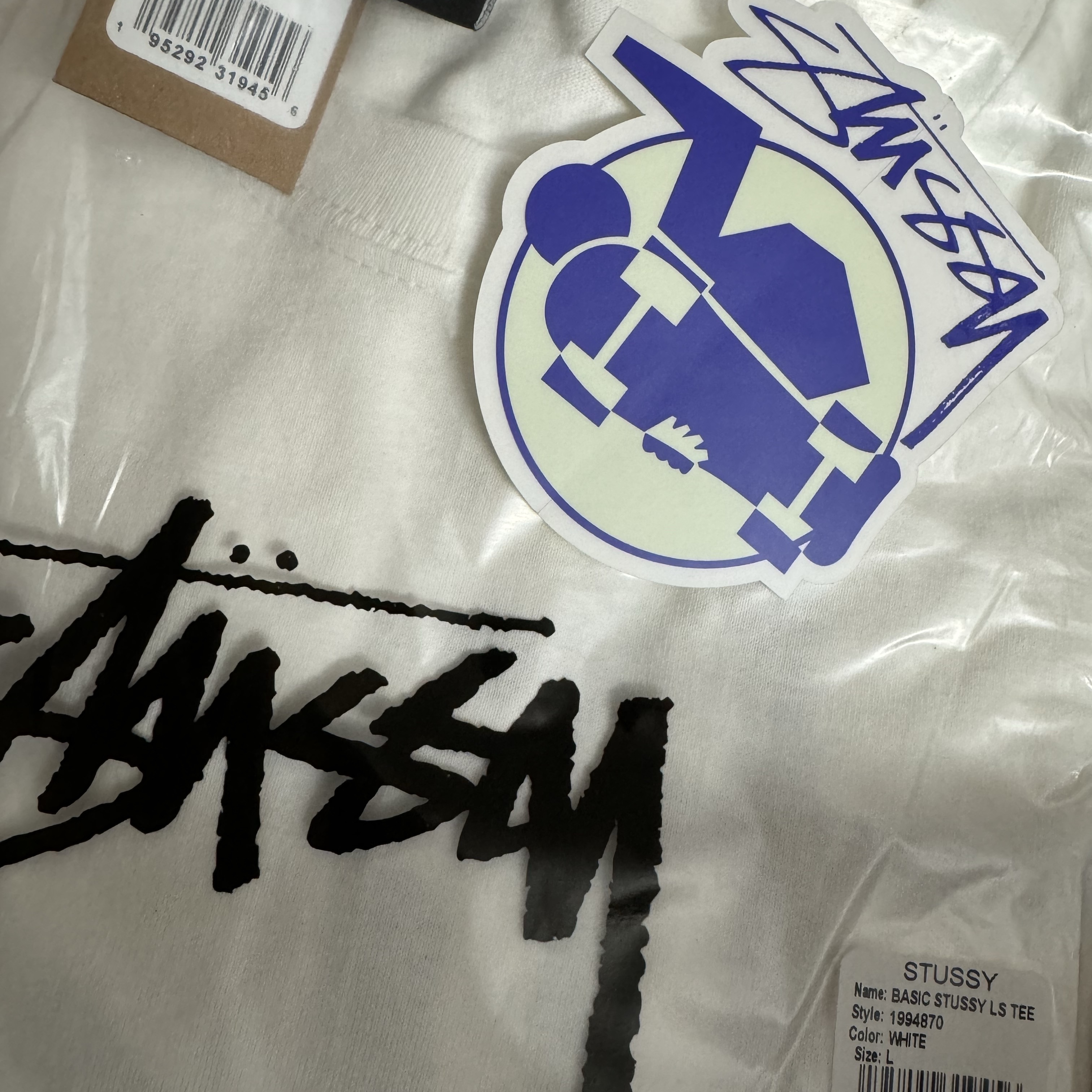 Stussy Basic Stussy LS T-Shirt White 2023 착용 스타일