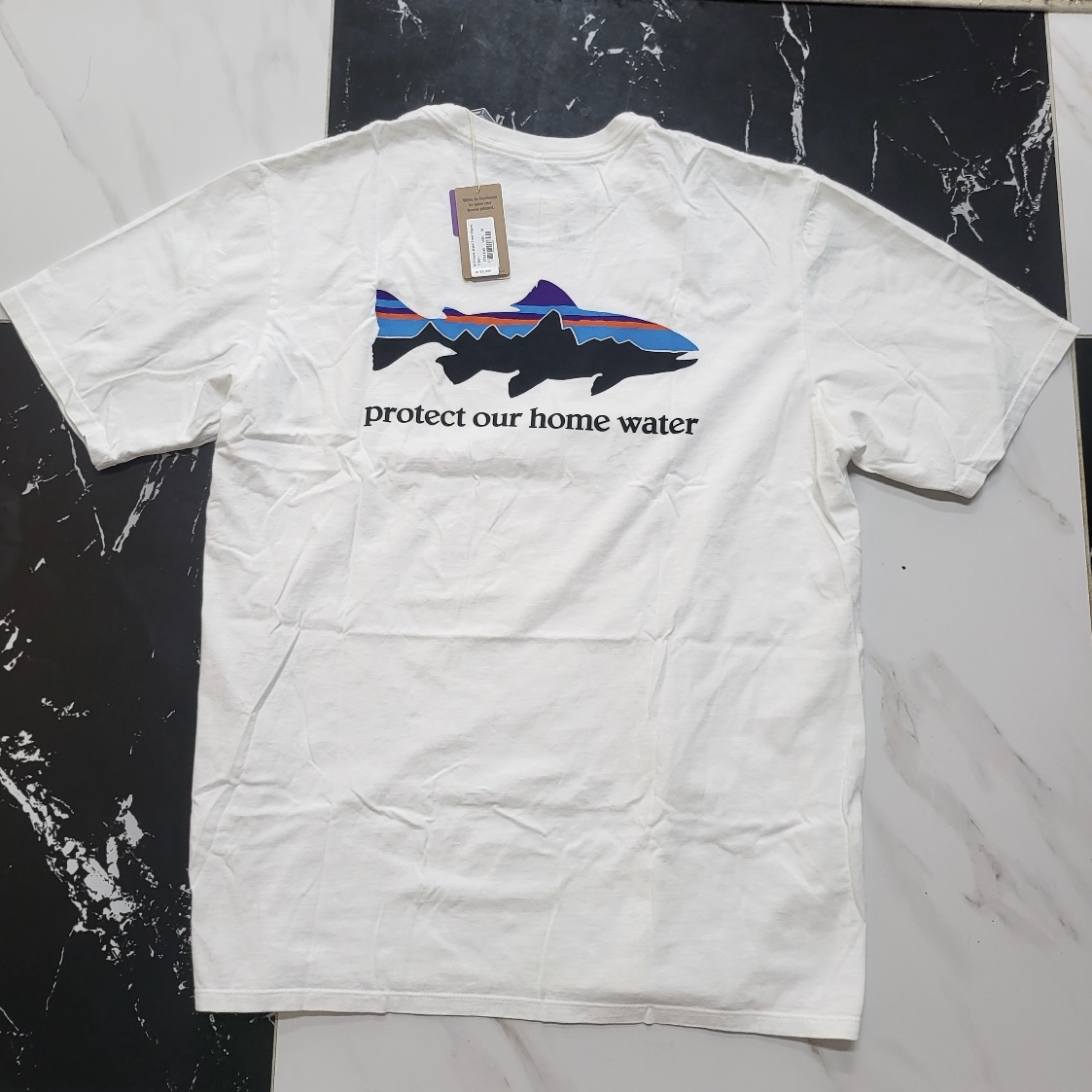 Patagonia Home Water Trout Organic T-Shirt White 착용 스타일