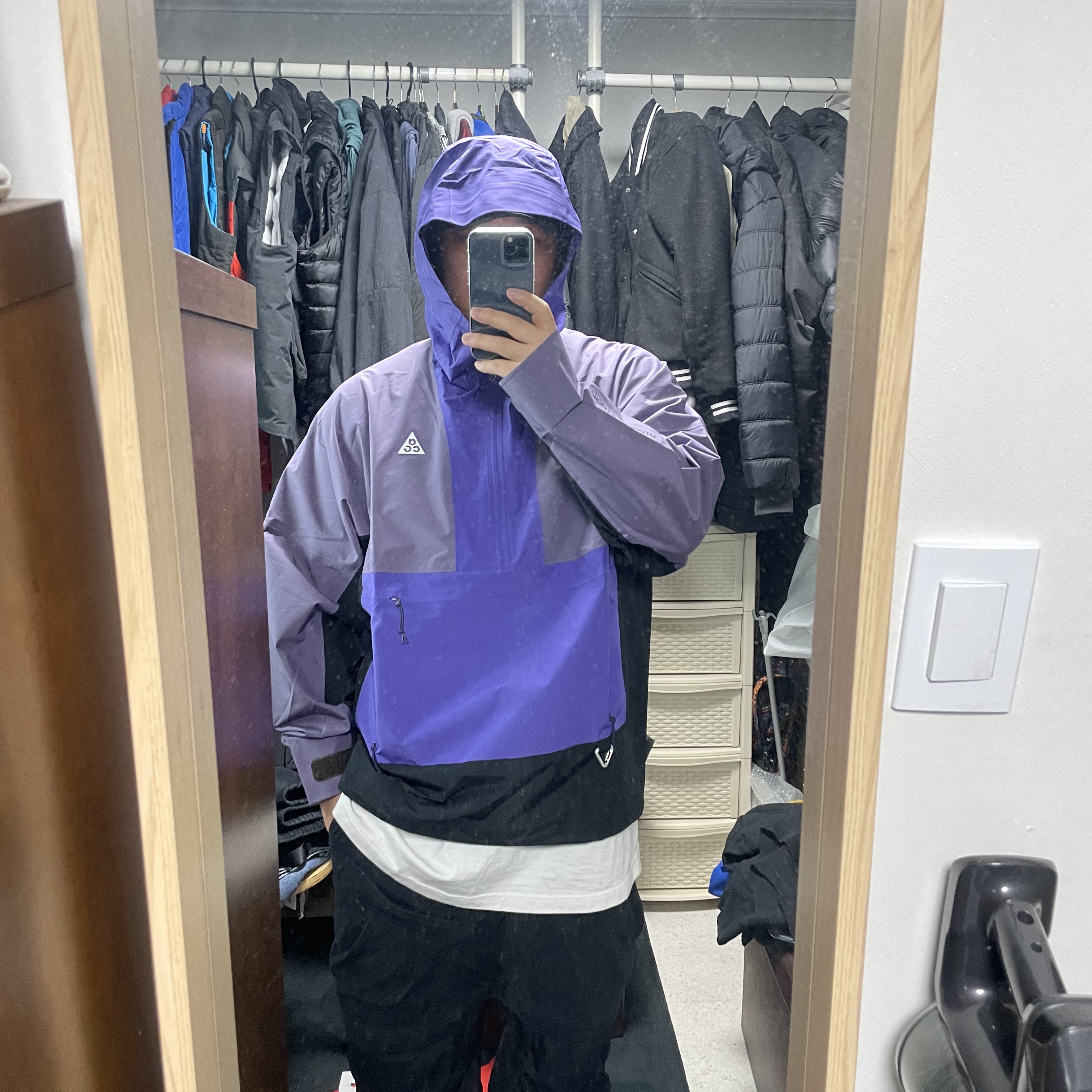 Nike ACG Storm-Fit ADV Cascade Rain Jacket Dark Iris - Asia 착용 스타일