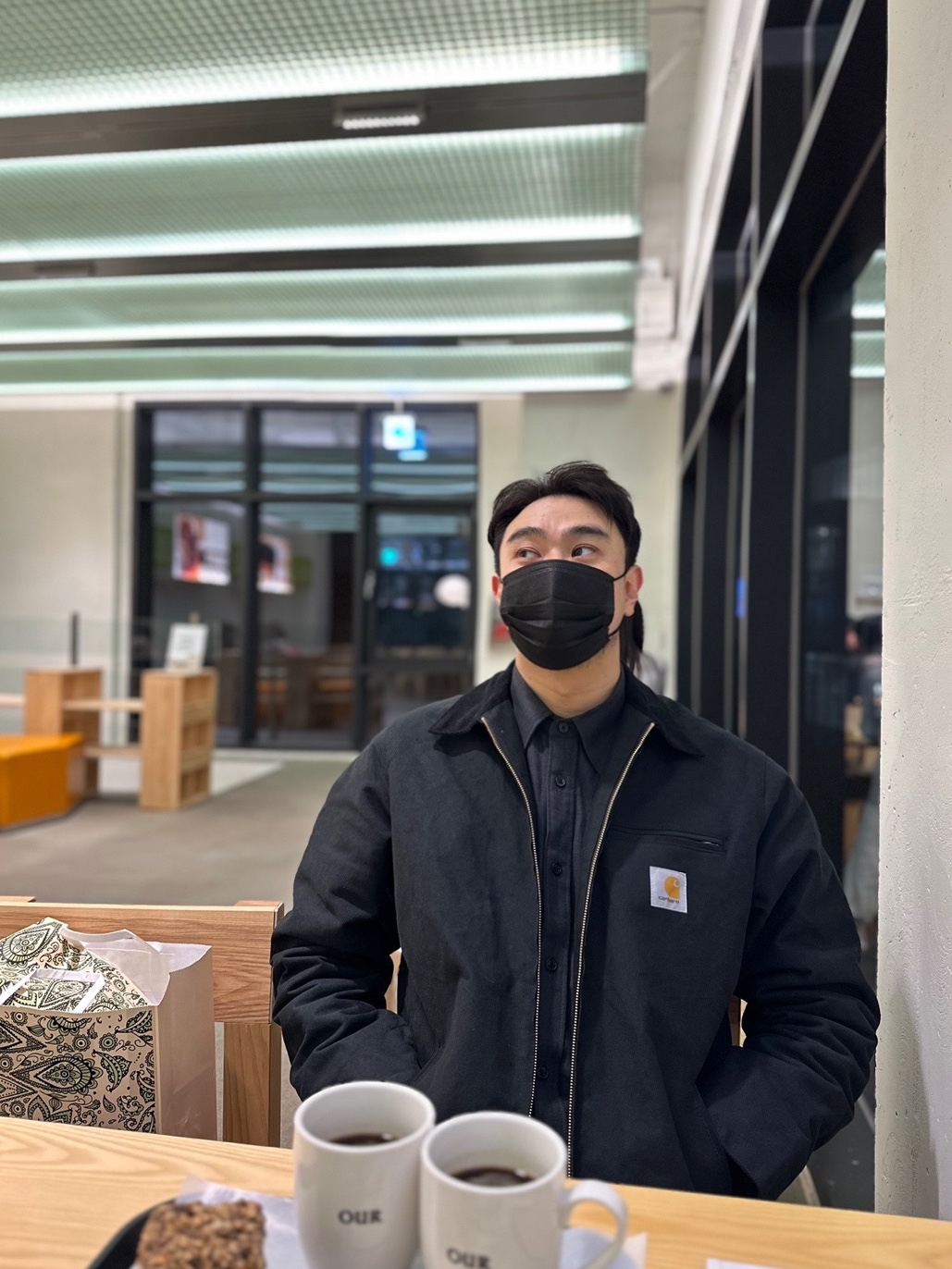 Carhartt WIP Organic Cotton Dearborn Canvas OG Detroit Jacket Black Aged Canvas - Winter 착용 스타일